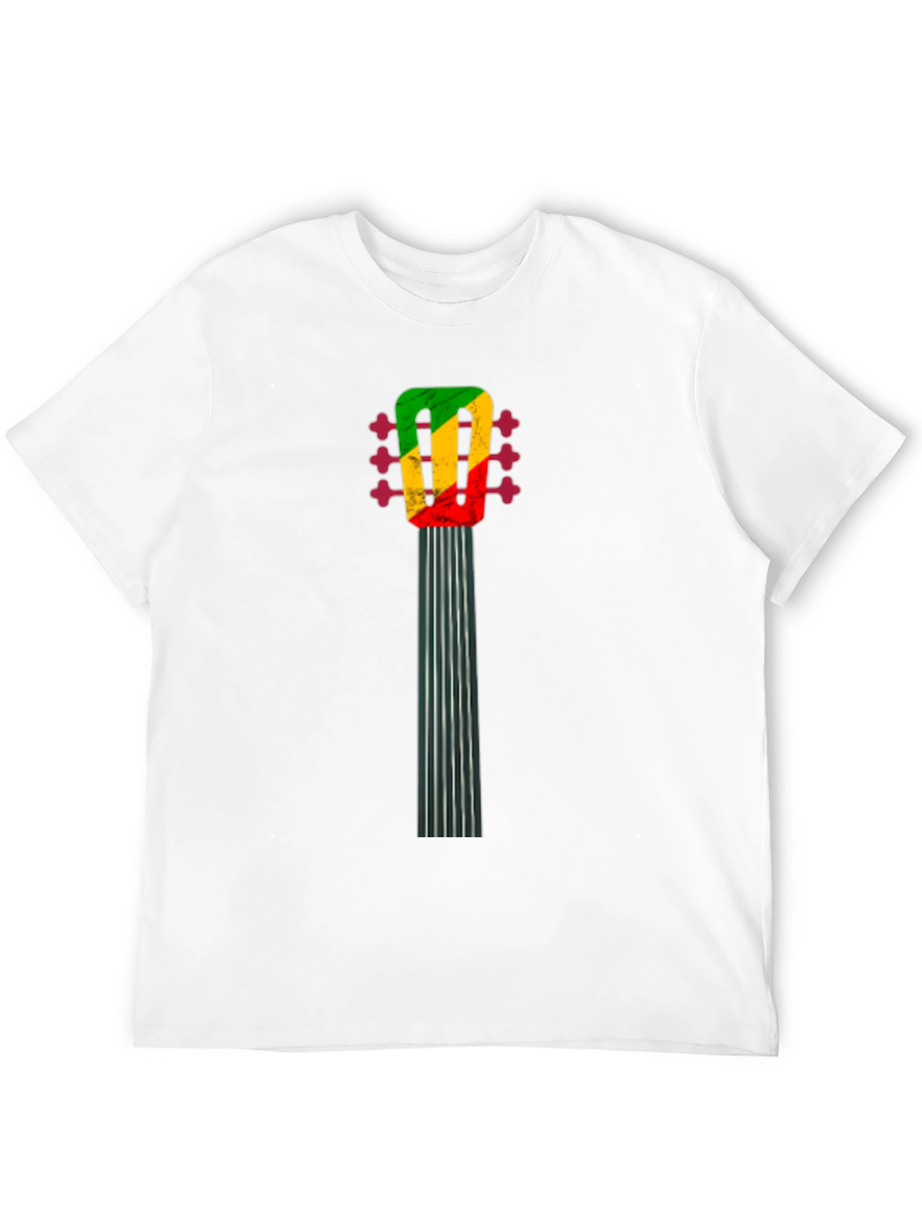 Rasta Guitar Neck Graphic T-Shirt