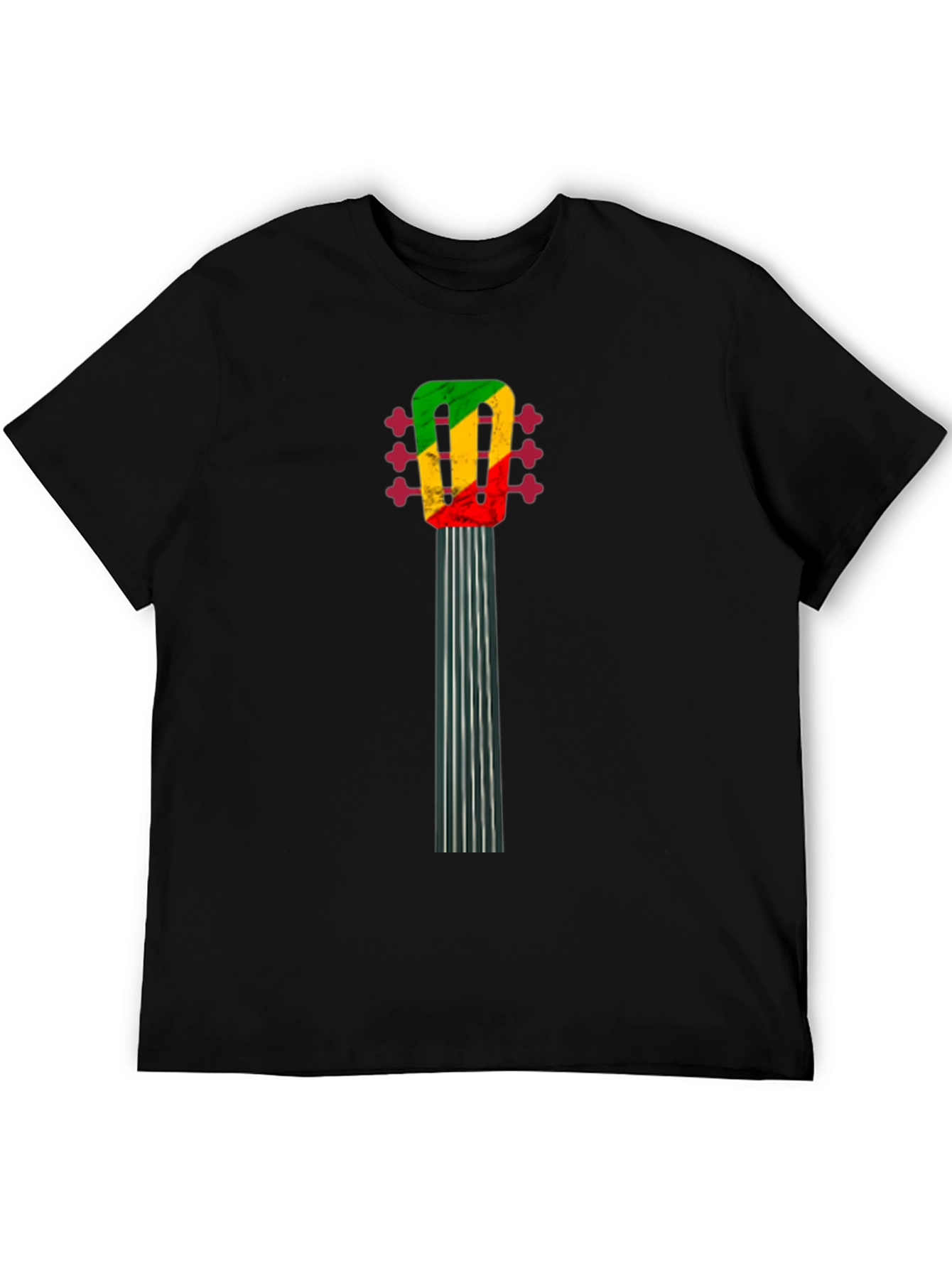 Rasta Guitar Neck Graphic T-Shirt