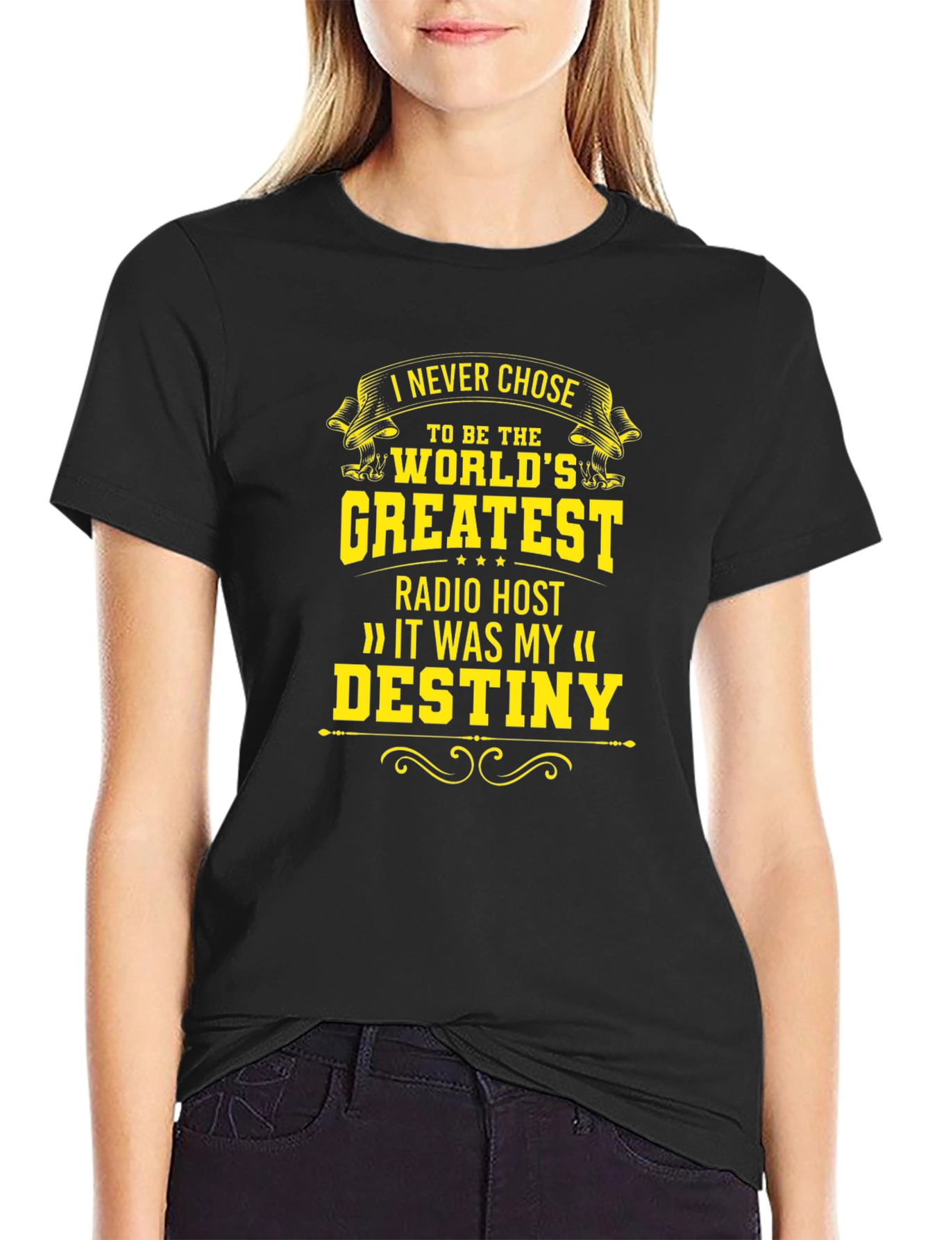 Greatest Radio Host Black T-Shirt