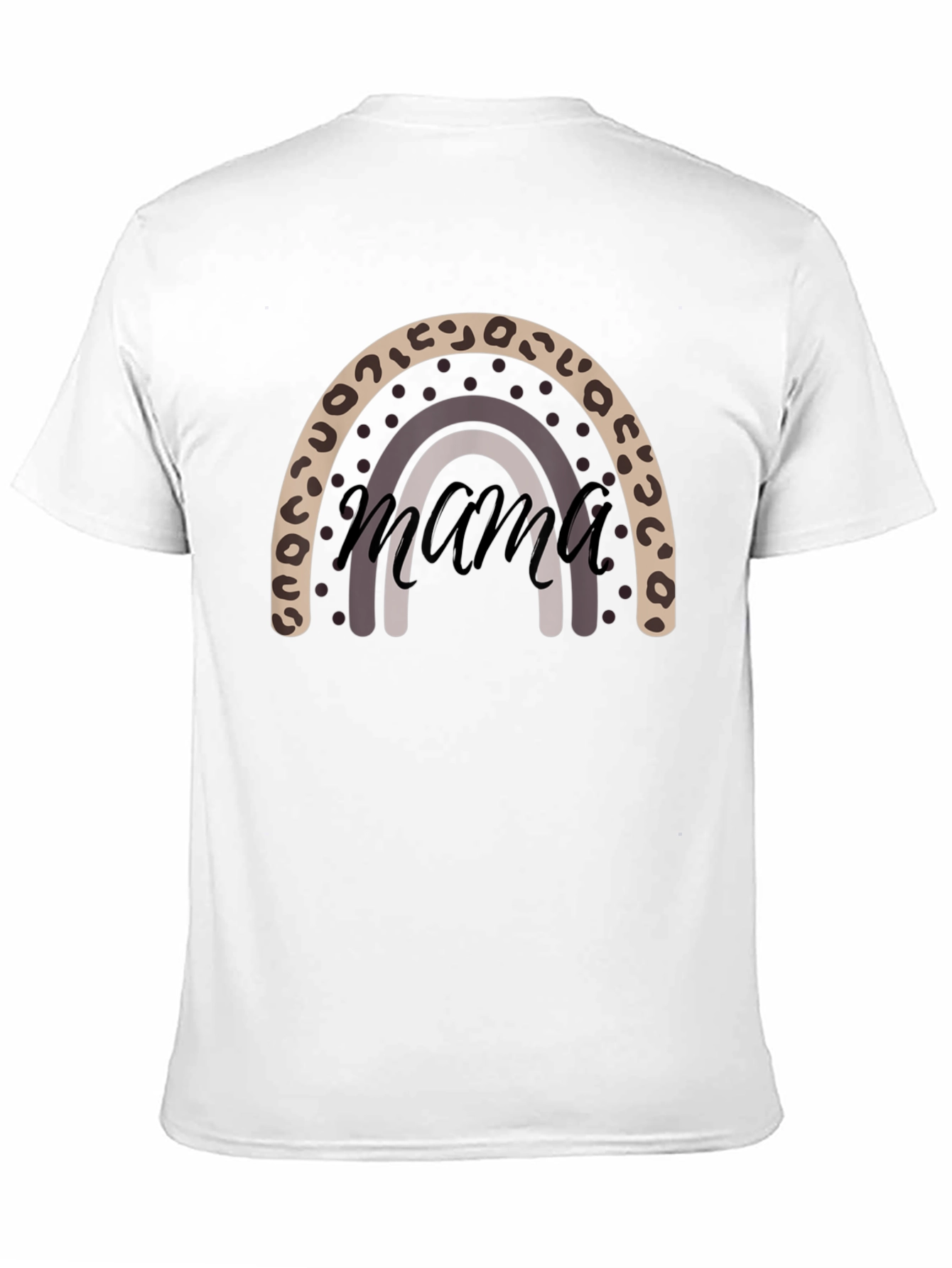 Mama Rainbow Graphic Tee - Black