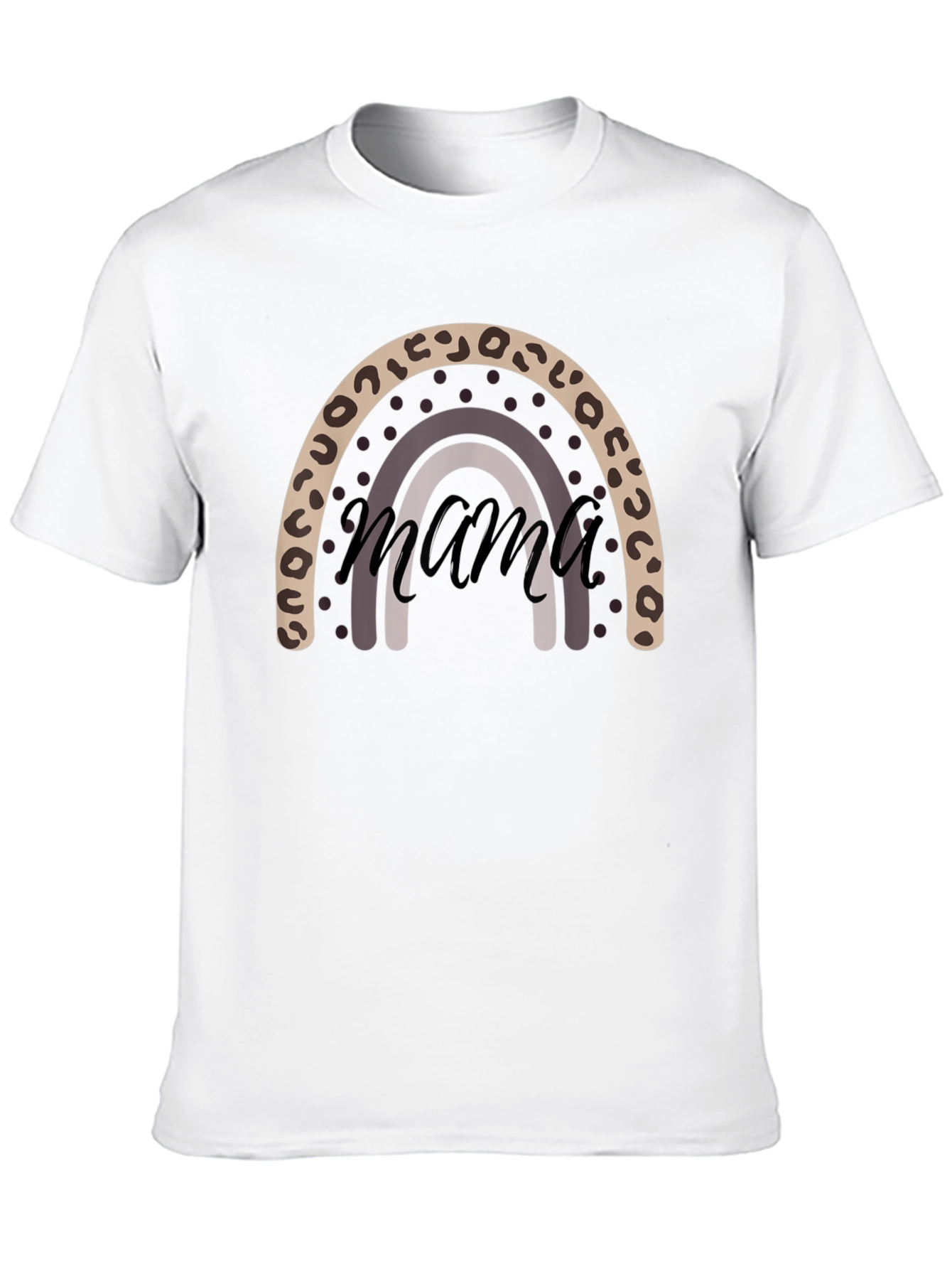 Mama Rainbow Graphic Tee - Black