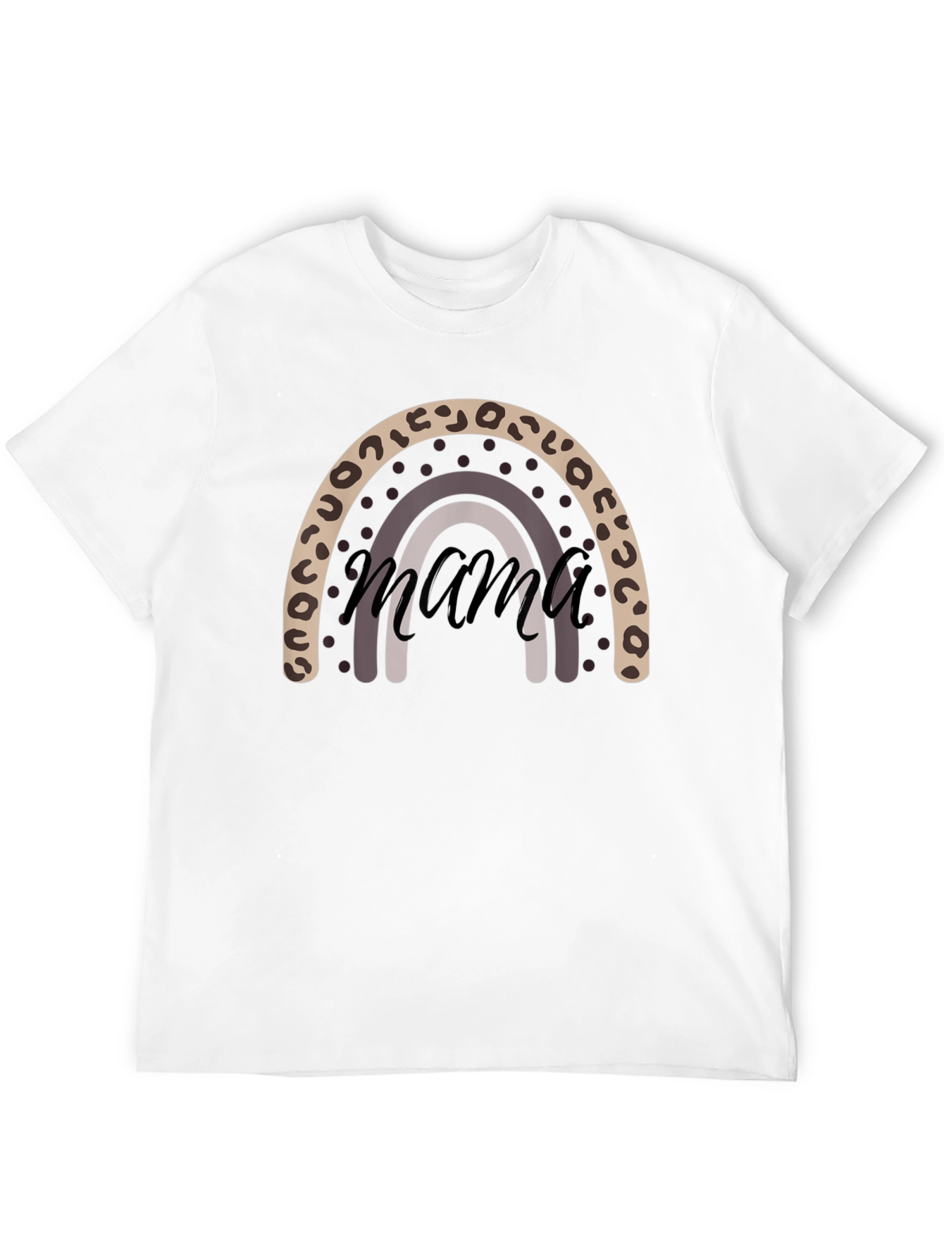 Mama Rainbow Graphic Tee - Black