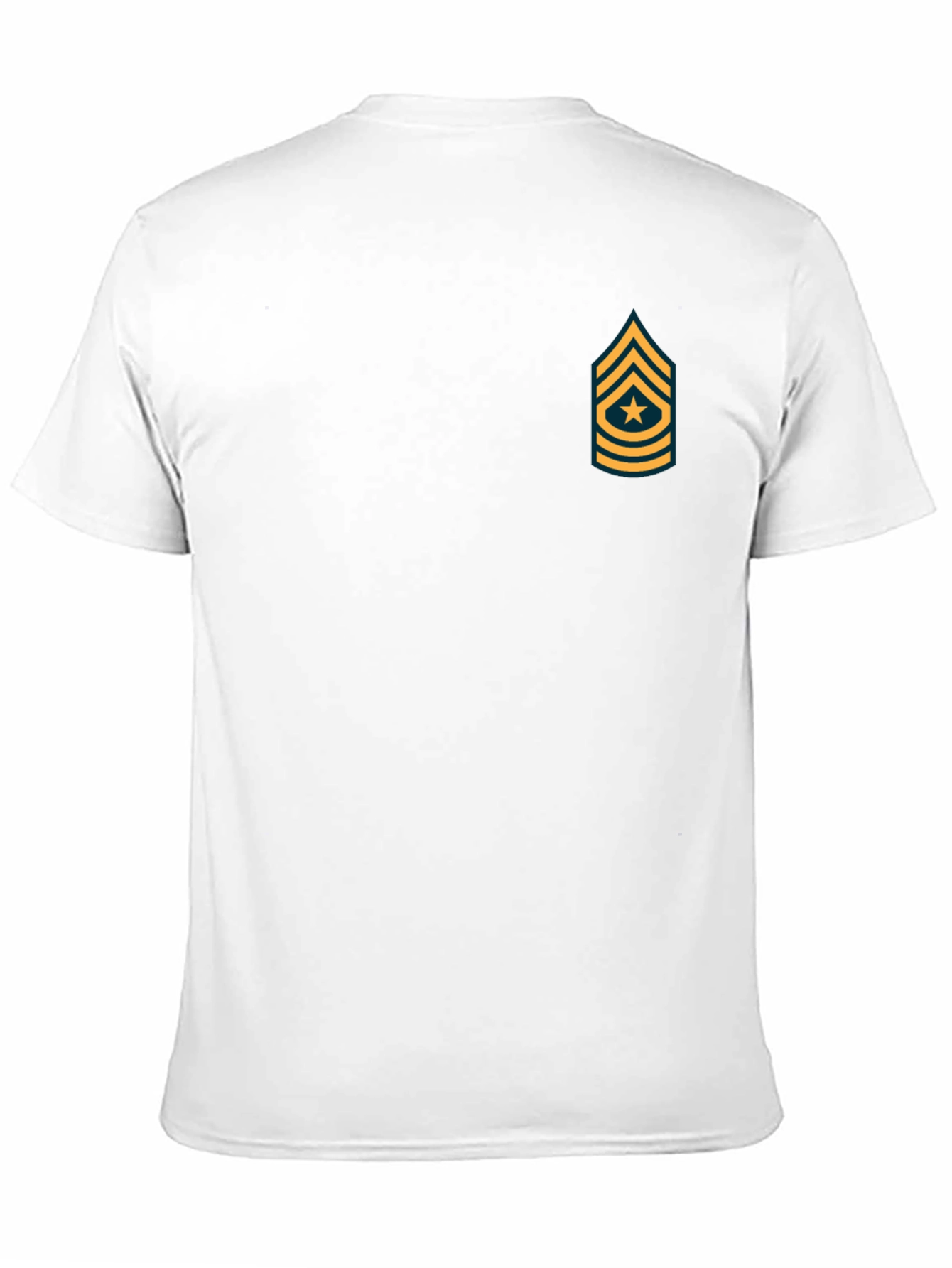 Black T-Shirt with Military Rank Graphic