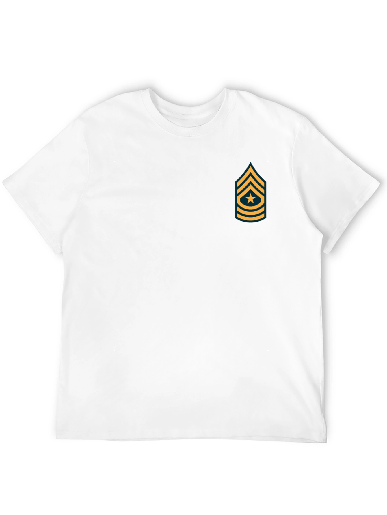 Black T-Shirt with Military Rank Graphic
