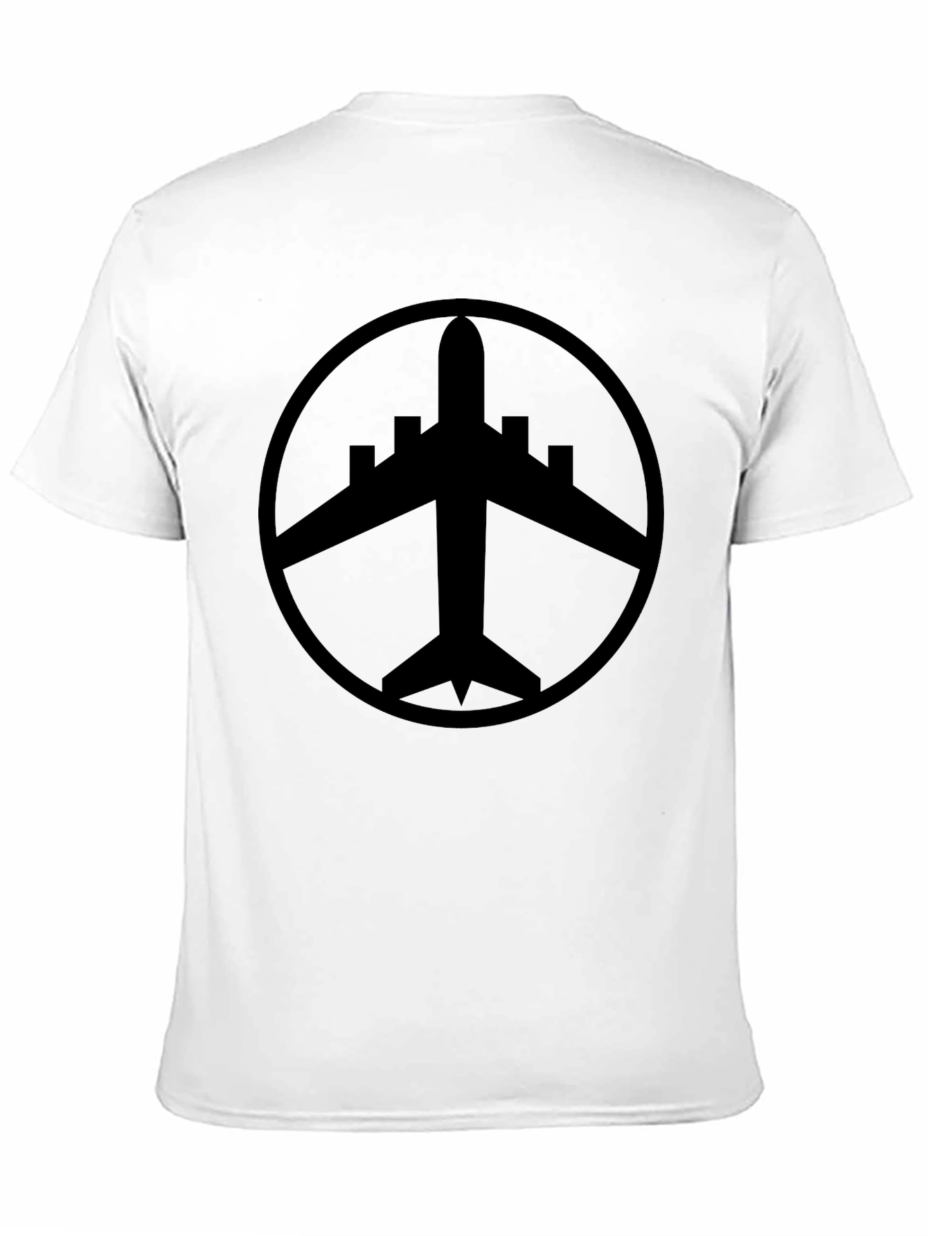 Airplane Symbol Black T-Shirt