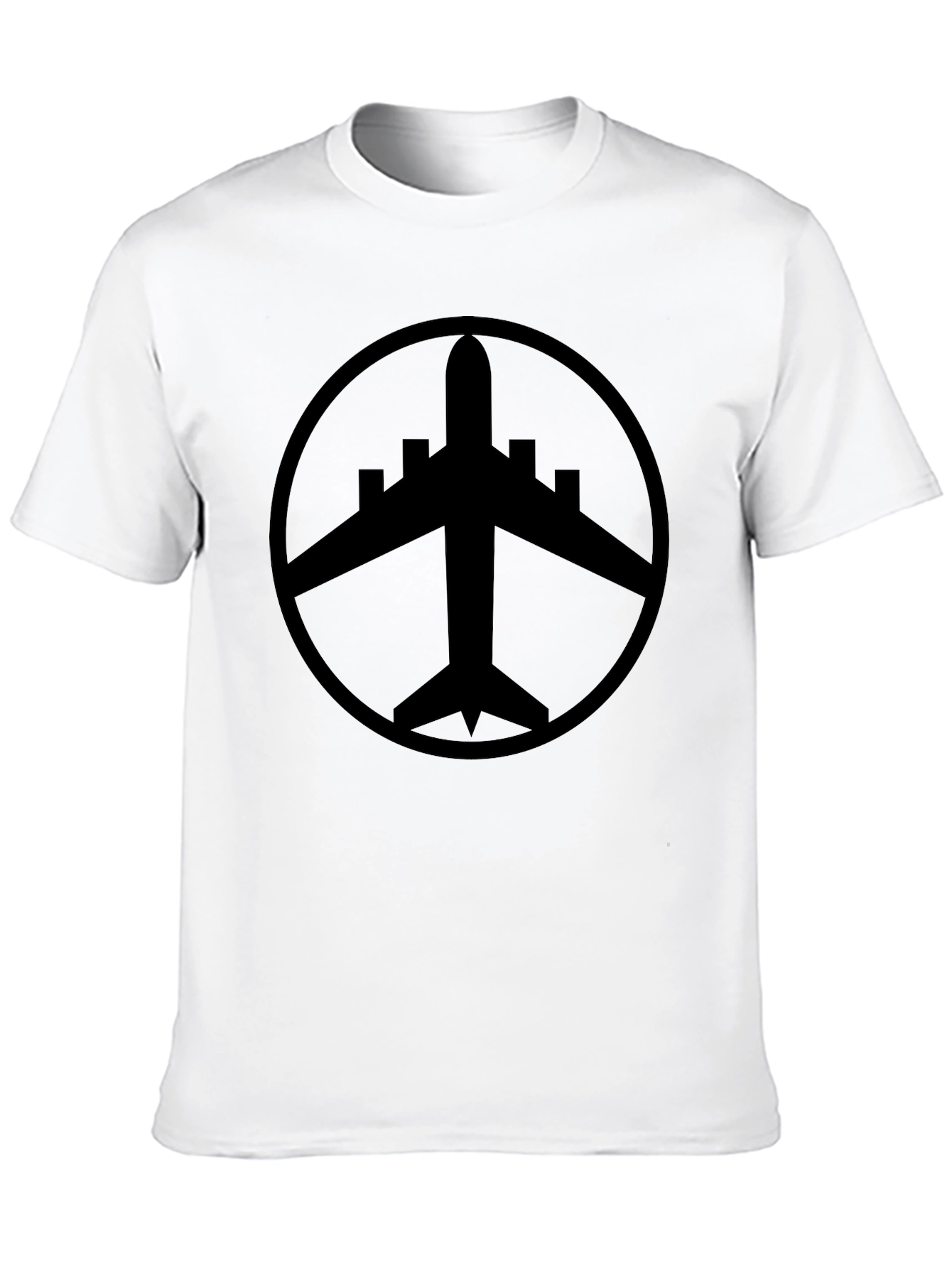 Airplane Symbol Black T-Shirt