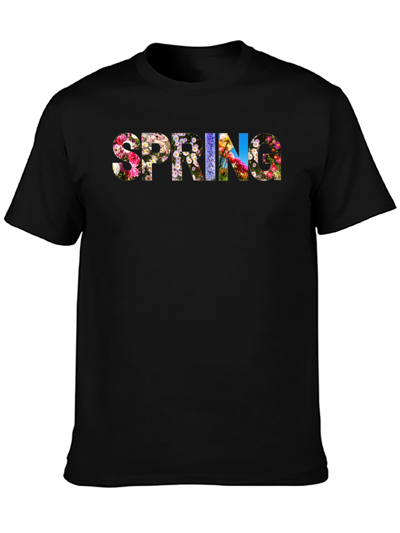Floral Spring T-Shirt - Black