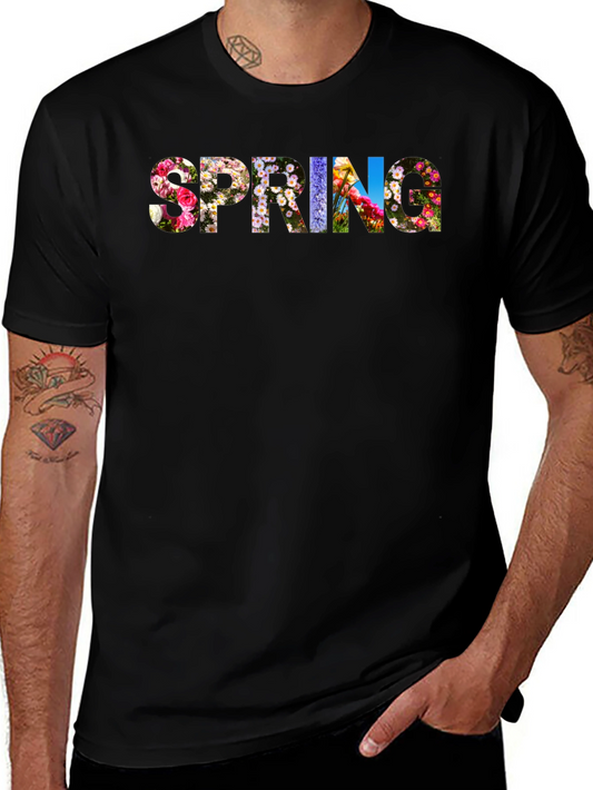 Floral Spring T-Shirt - Black