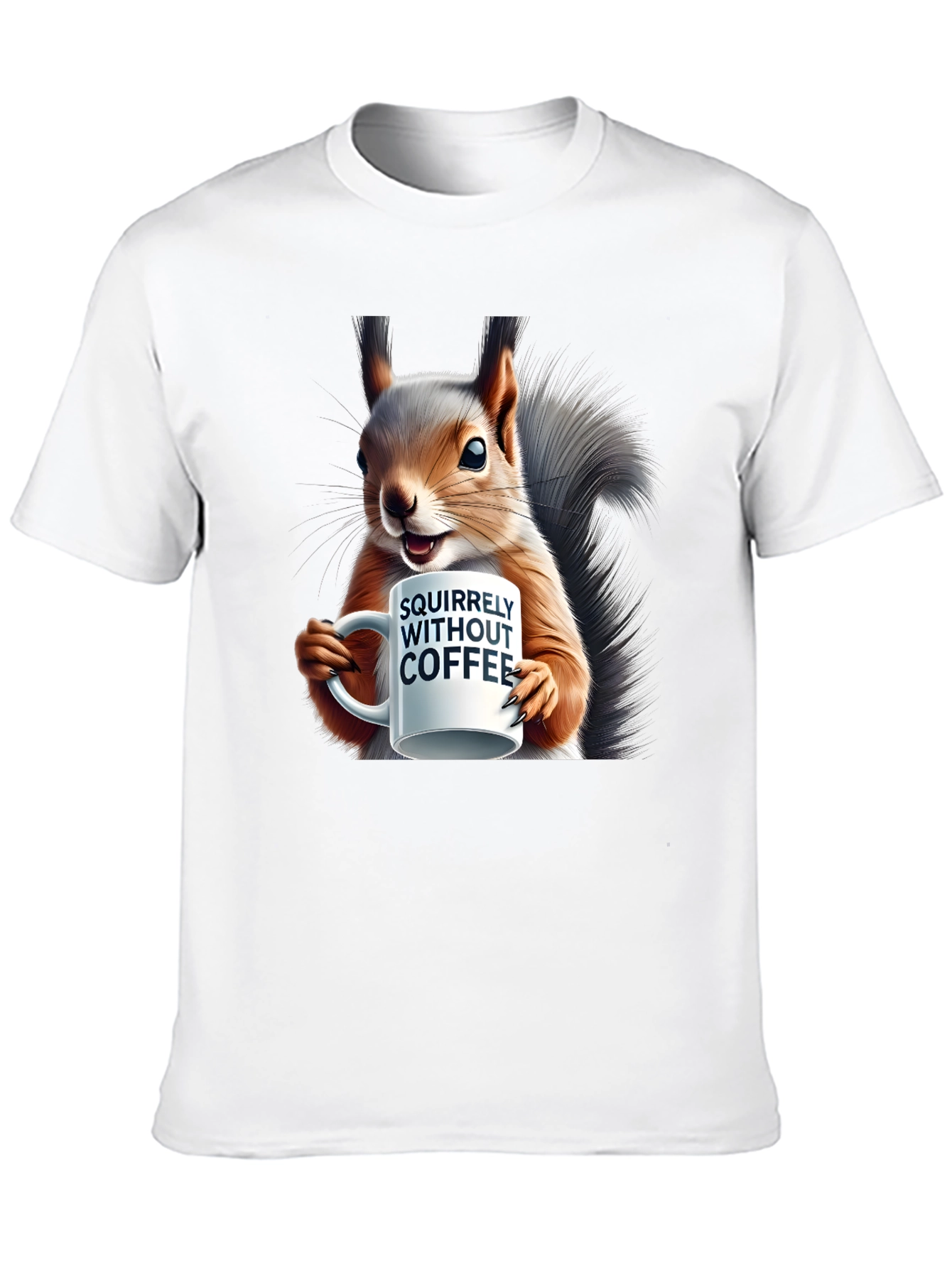 Squirrelly Without Coffee Graphic T-Shirt