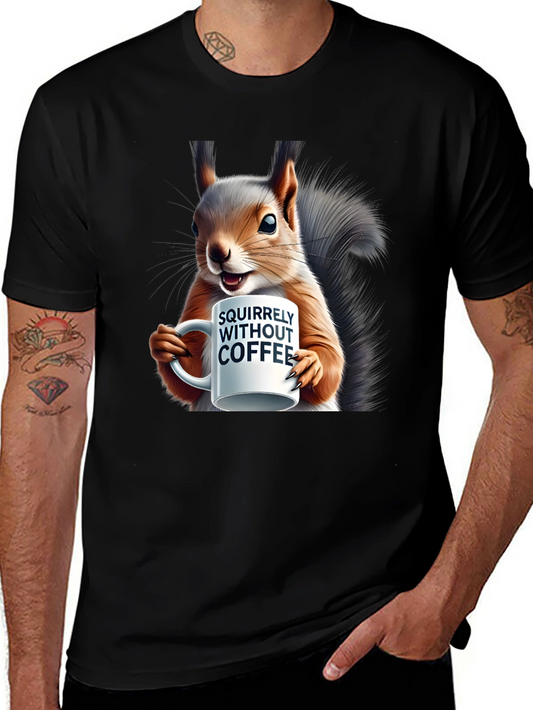 Squirrelly Without Coffee Graphic T-Shirt