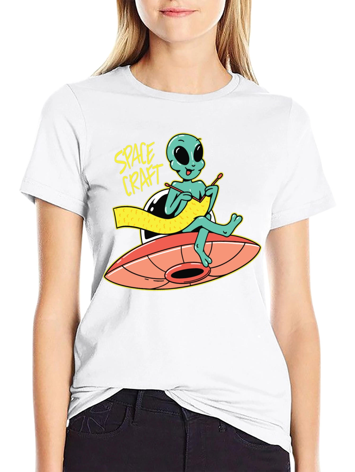 Space Craft Alien Knit T-Shirt