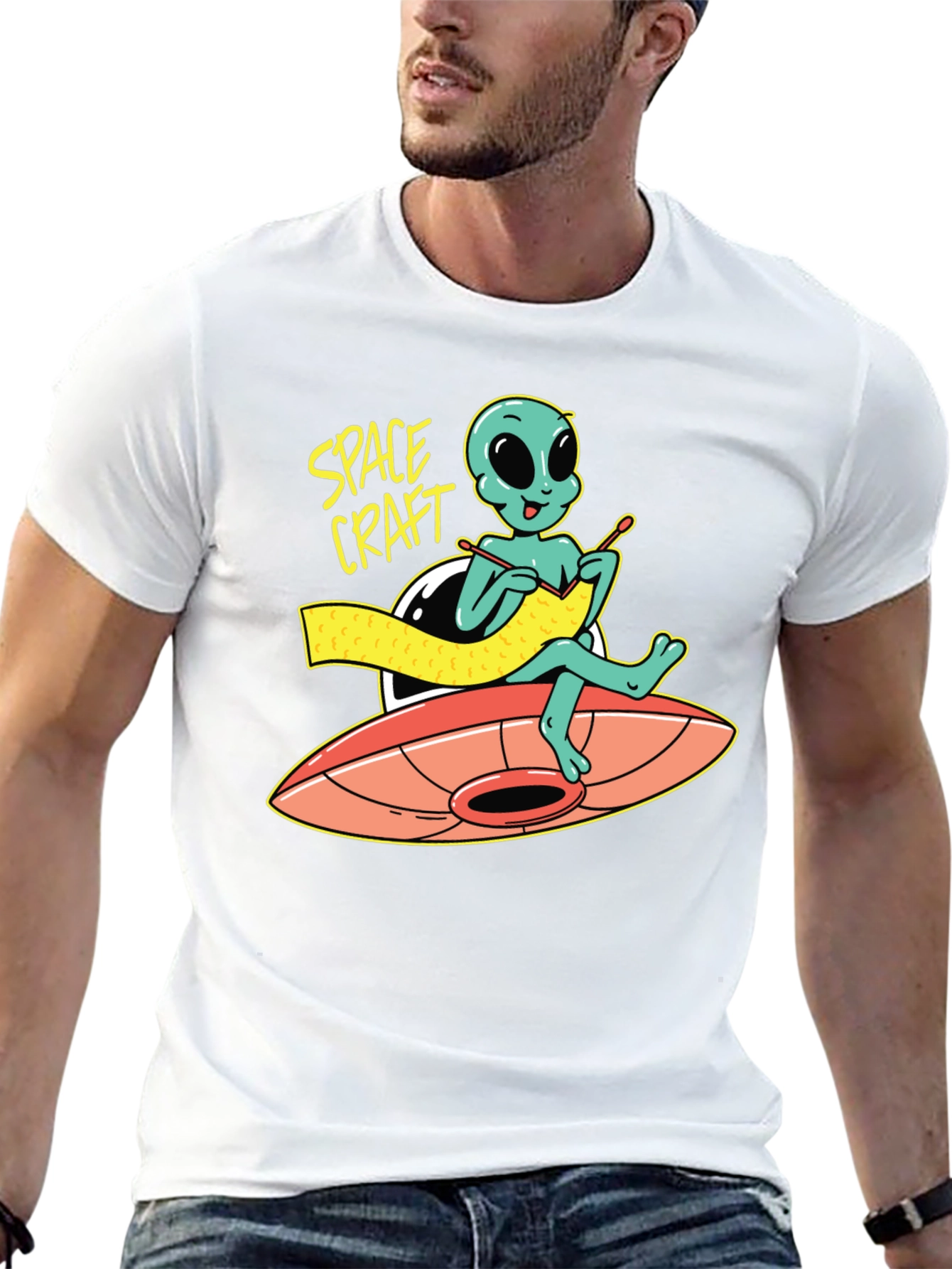 Space Craft Alien Knit T-Shirt