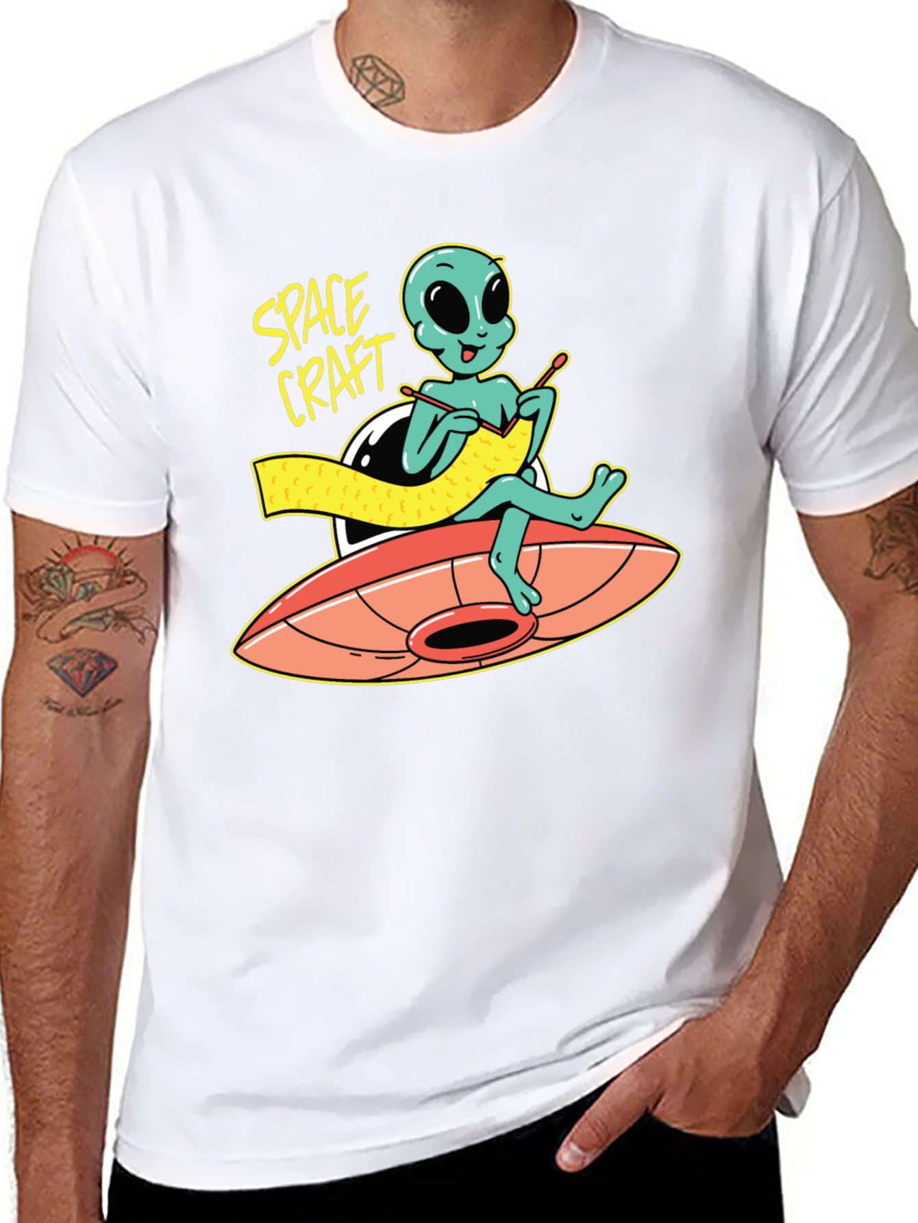 Space Craft Alien Knit T-Shirt
