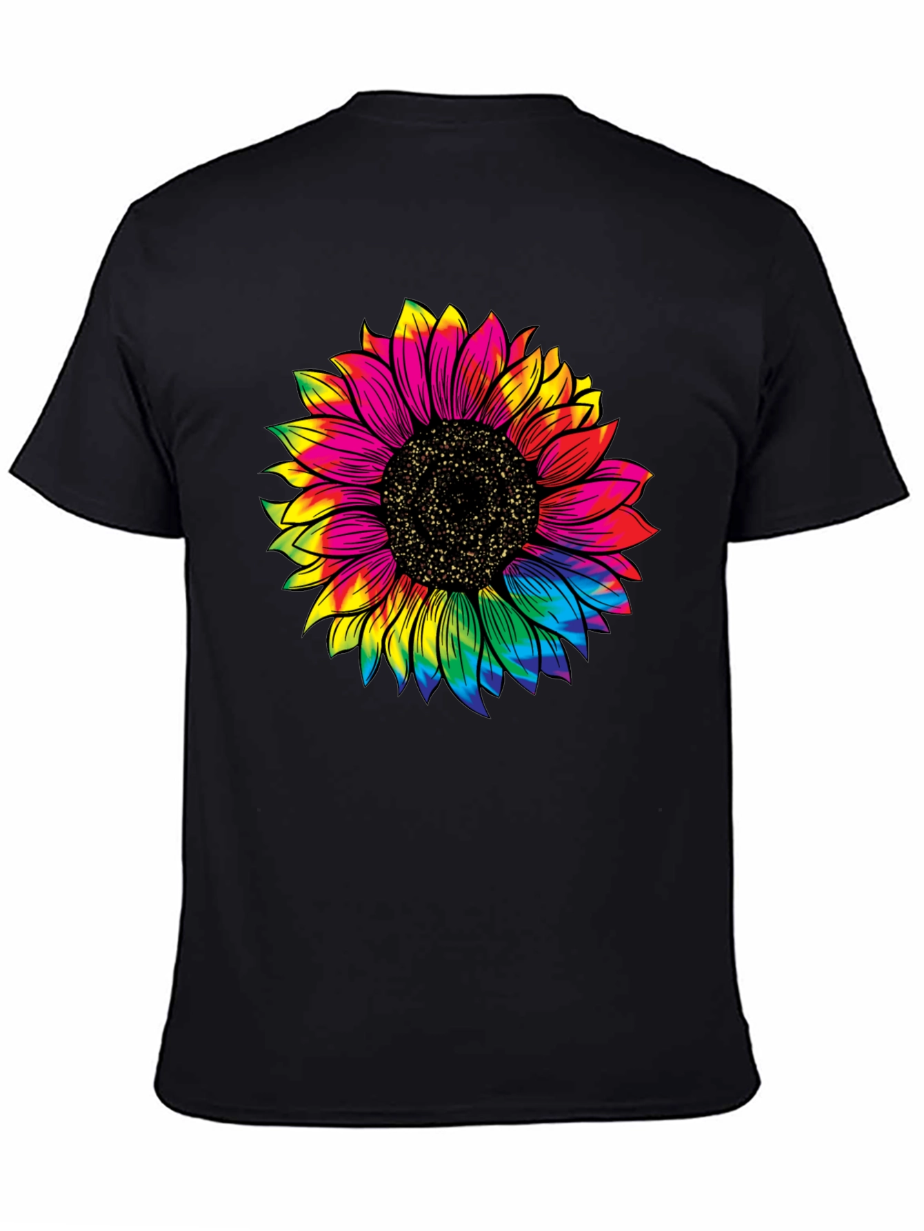 Tie-Dye Sunflower Graphic T-Shirt