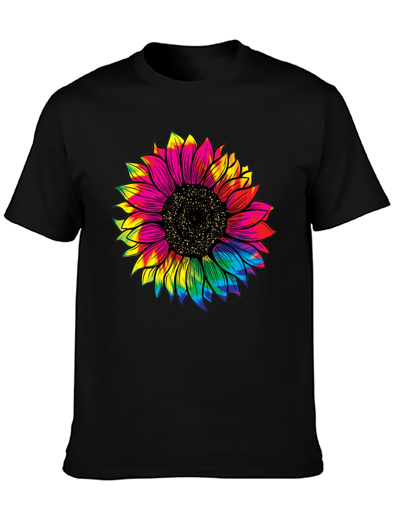 Tie-Dye Sunflower Graphic T-Shirt