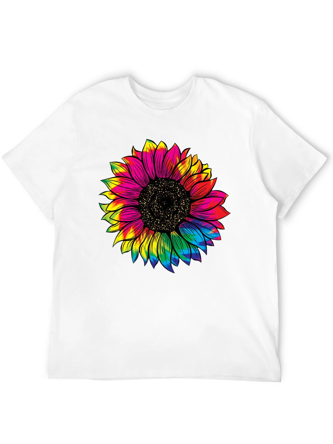 Tie-Dye Sunflower Graphic T-Shirt