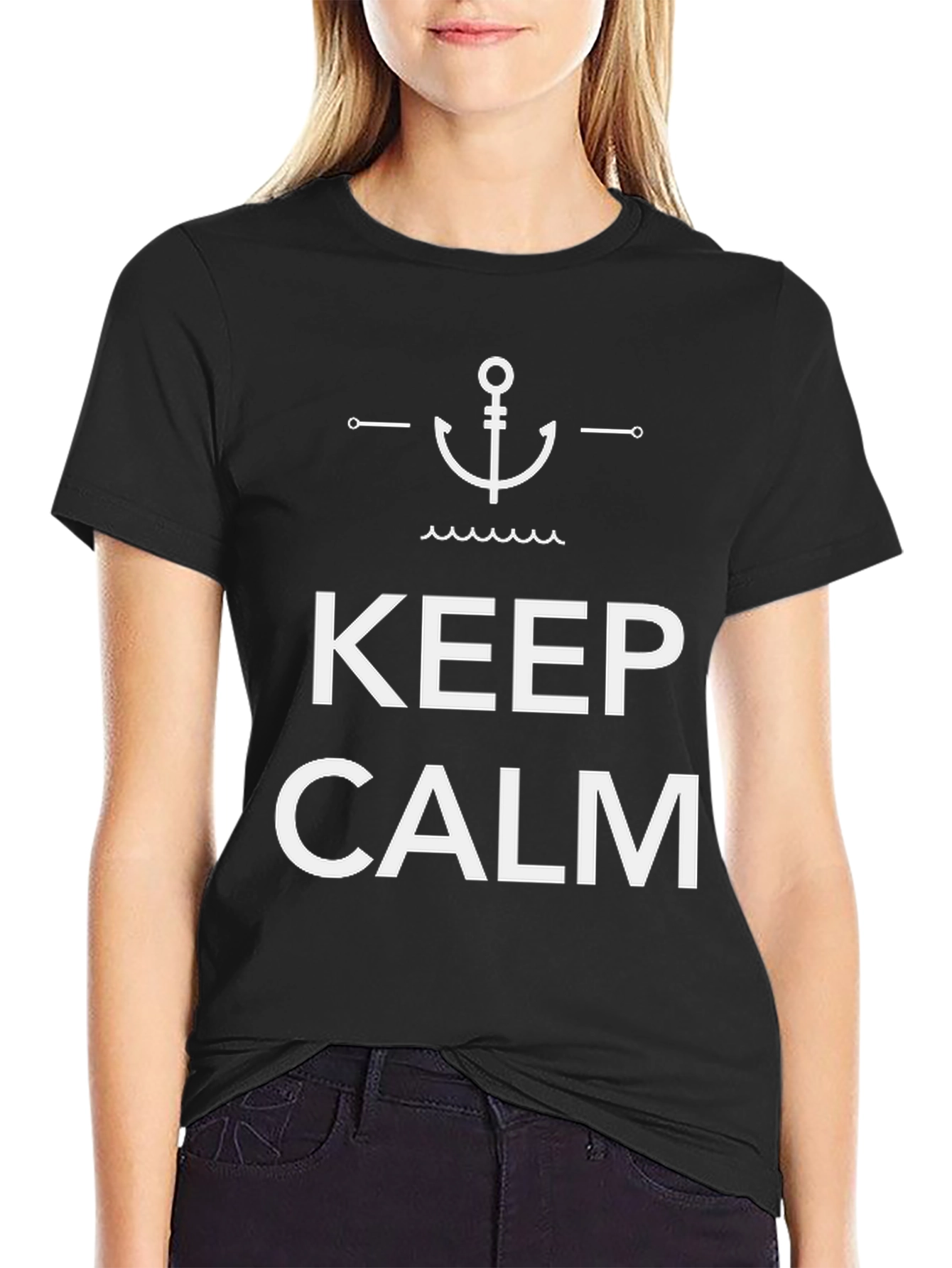 Keep Calm Anchor T-Shirt | Classic Nautical Style