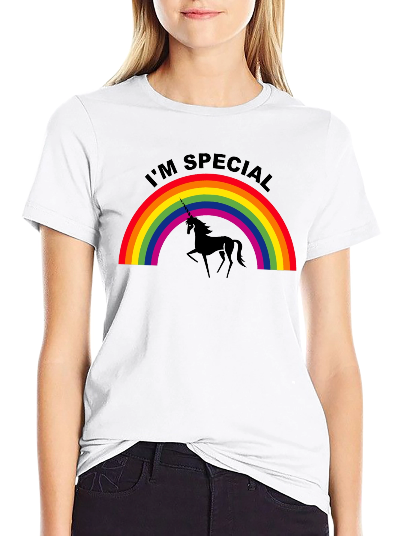 Im Special Unicorn Rainbow Graphic Tee