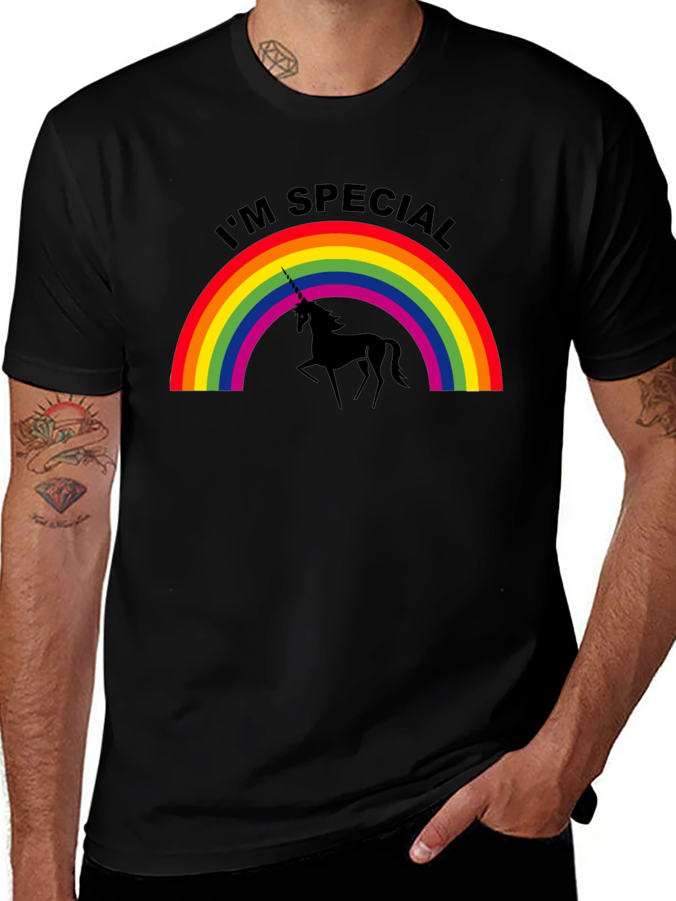 Im Special Unicorn Rainbow Graphic Tee