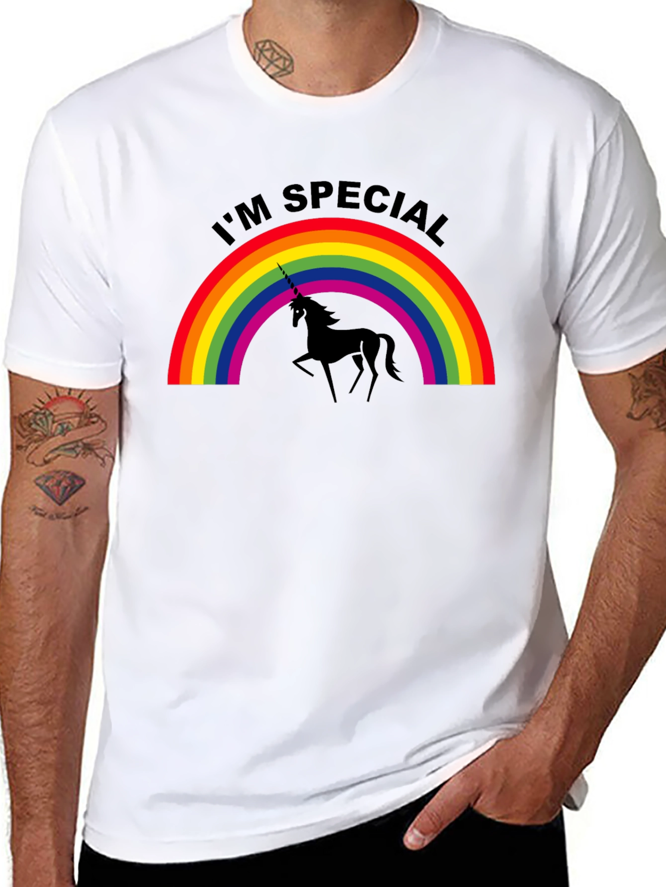 Im Special Unicorn Rainbow Graphic Tee