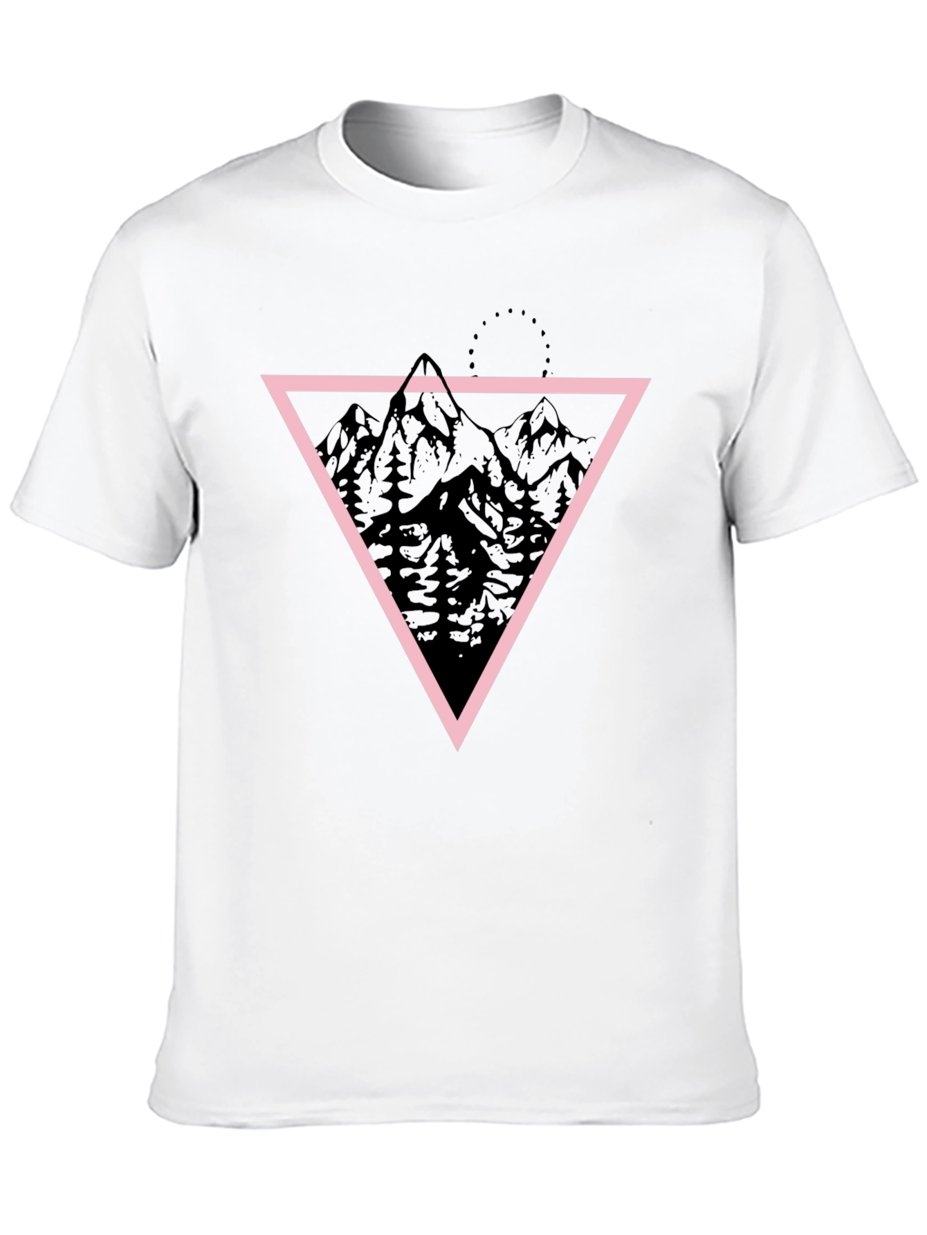 Geometric Mountain Print T-Shirt