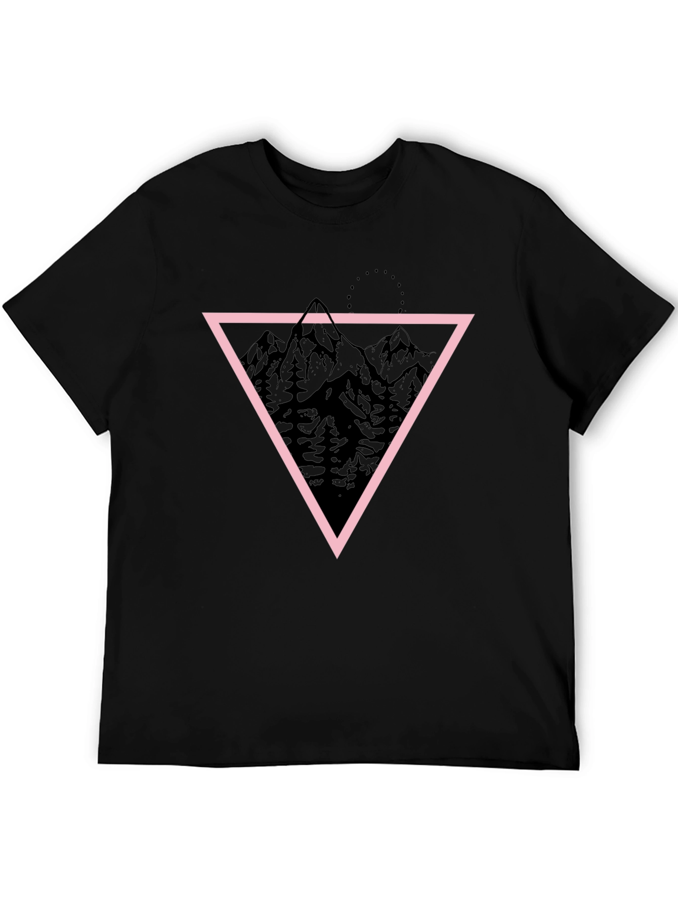 Geometric Mountain Print T-Shirt