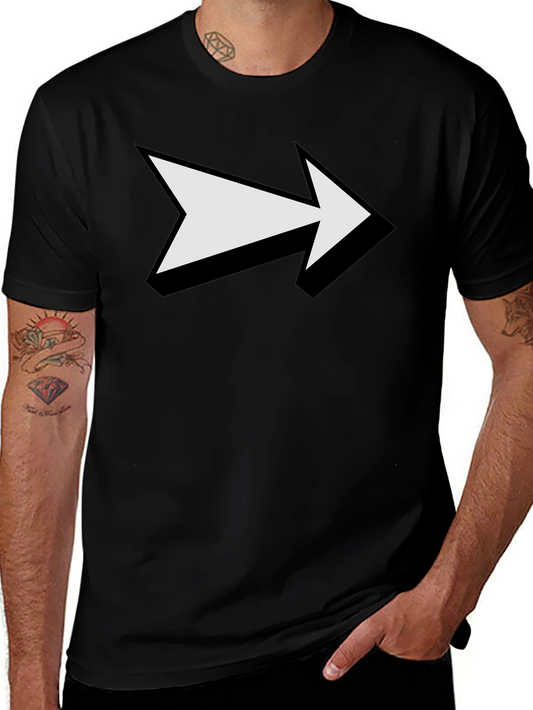 Arrow Graphic Print Black T-Shirt