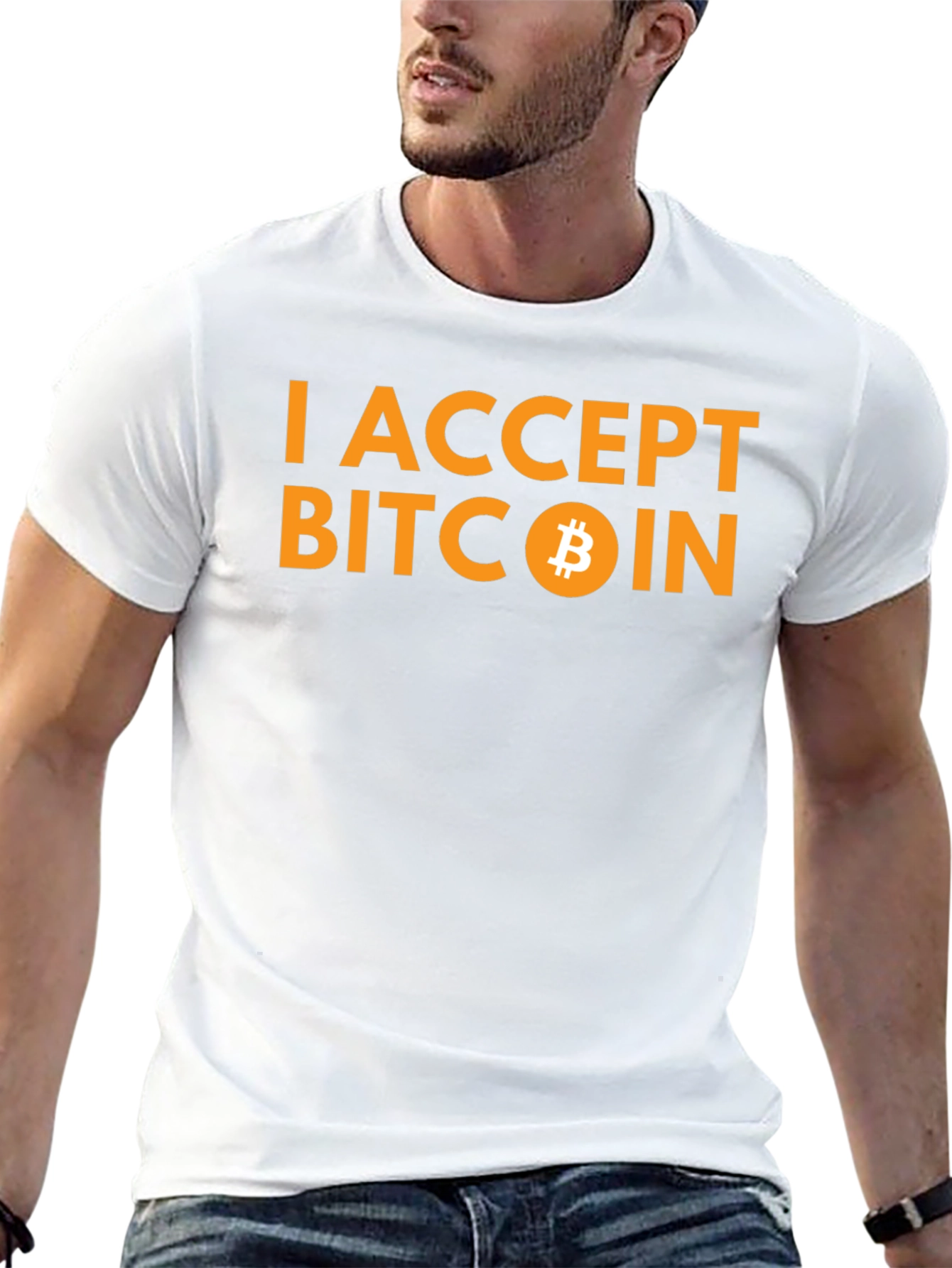 I Accept Bitcoin Black T-Shirt