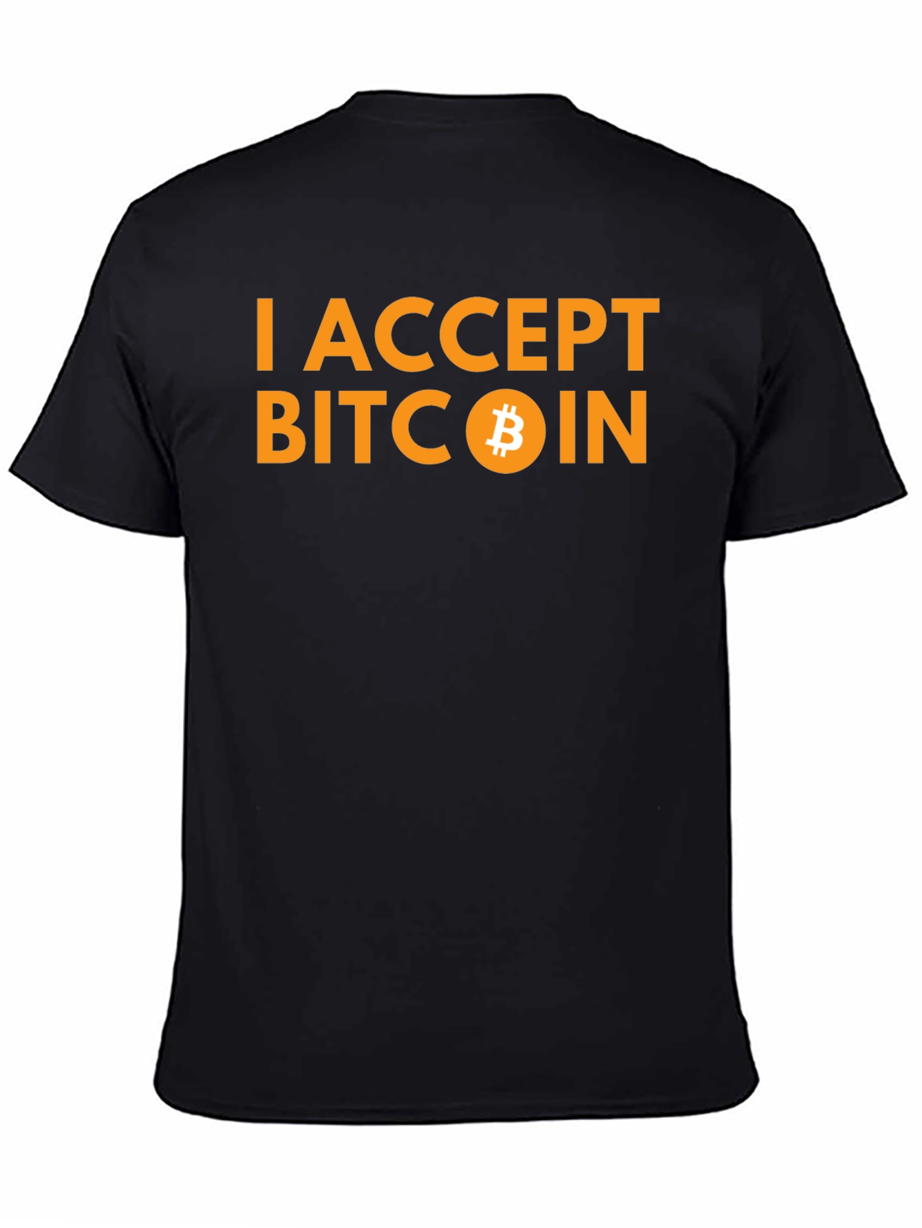 I Accept Bitcoin Black T-Shirt