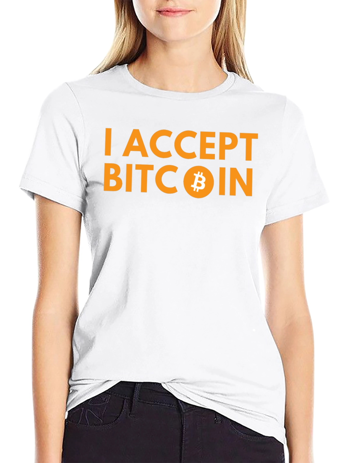 I Accept Bitcoin Black T-Shirt