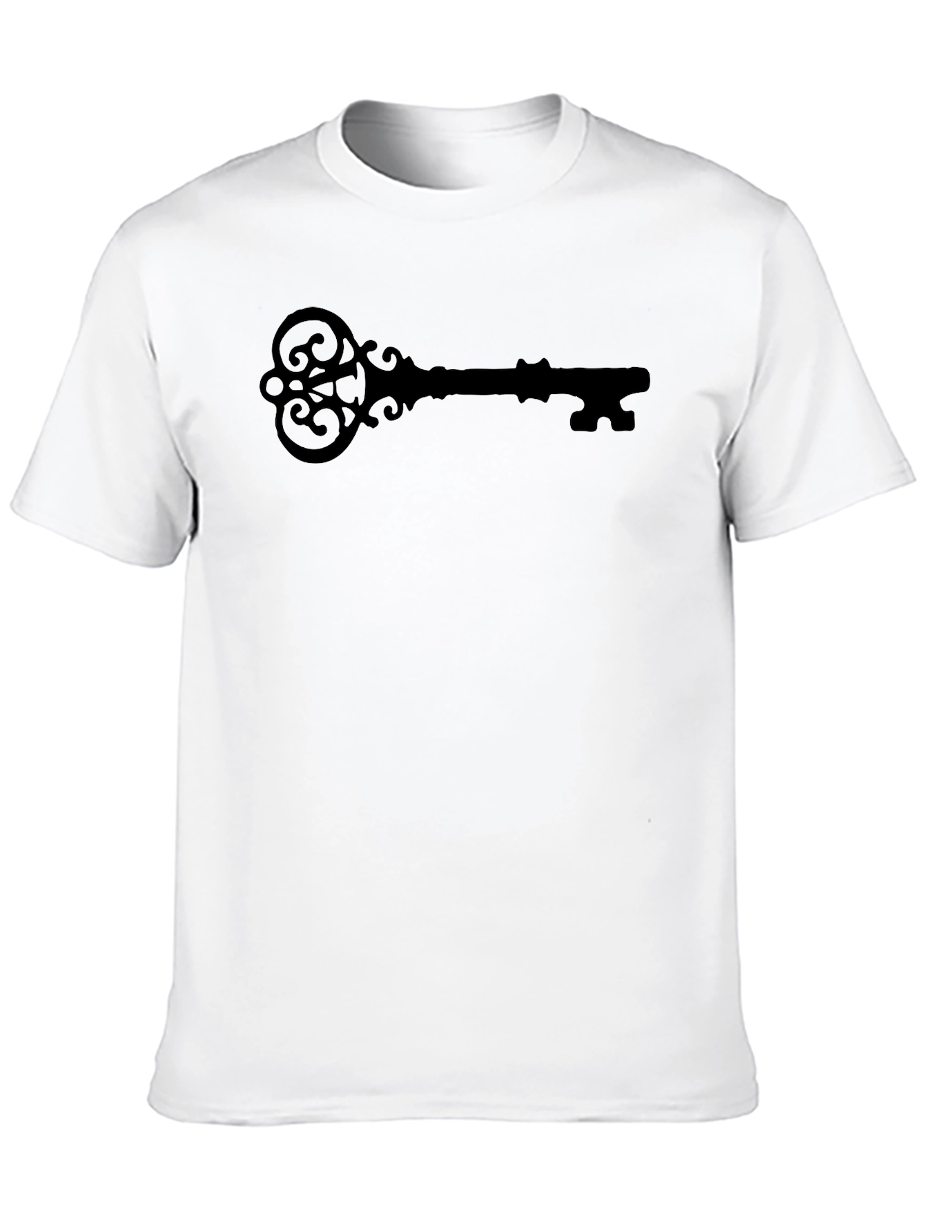 Ornate Key Graphic T-Shirt - Classic Black Tee
