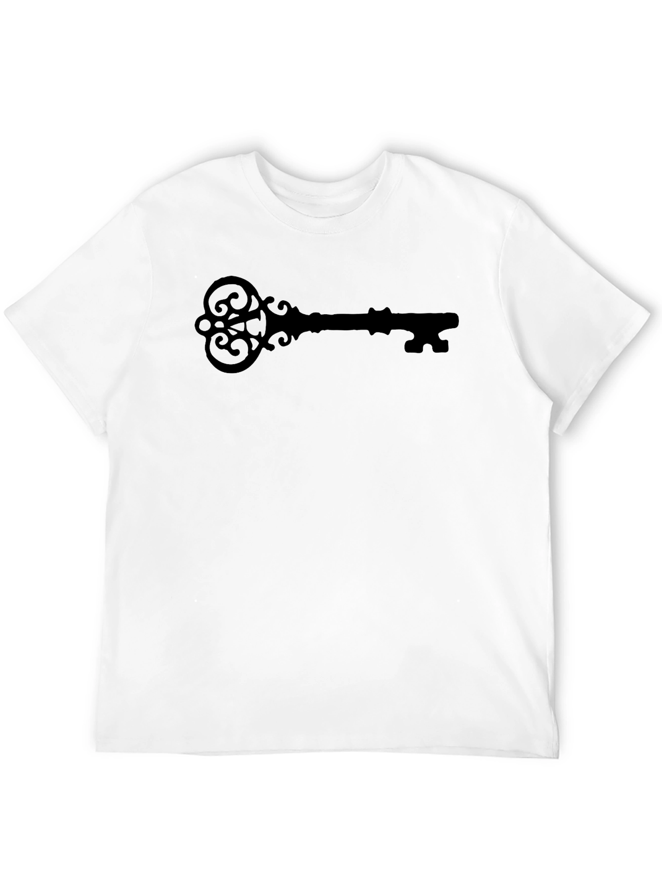 Ornate Key Graphic T-Shirt - Classic Black Tee