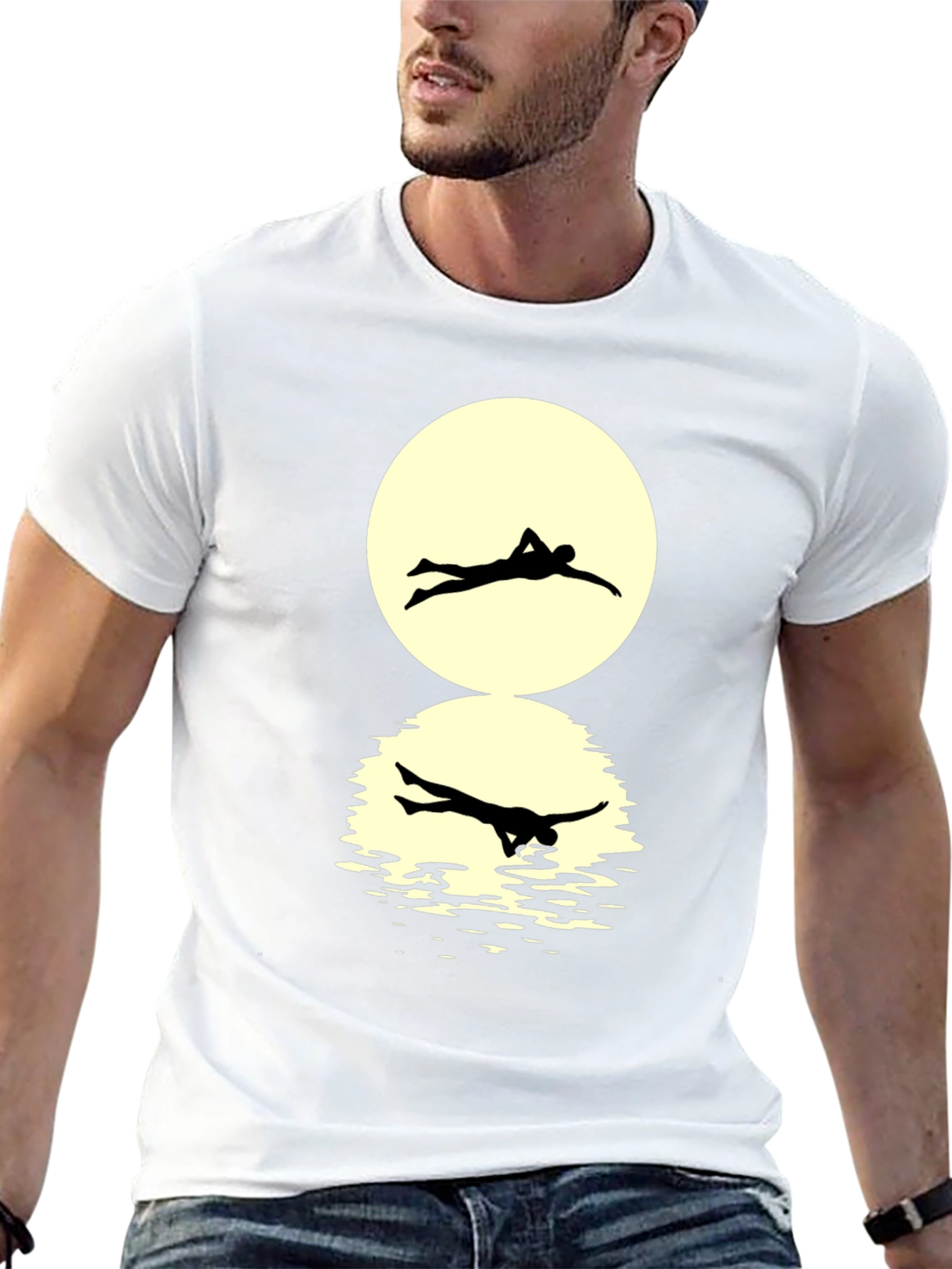 Swimmer Silhouette Graphic Tee - Stylish & Unique!