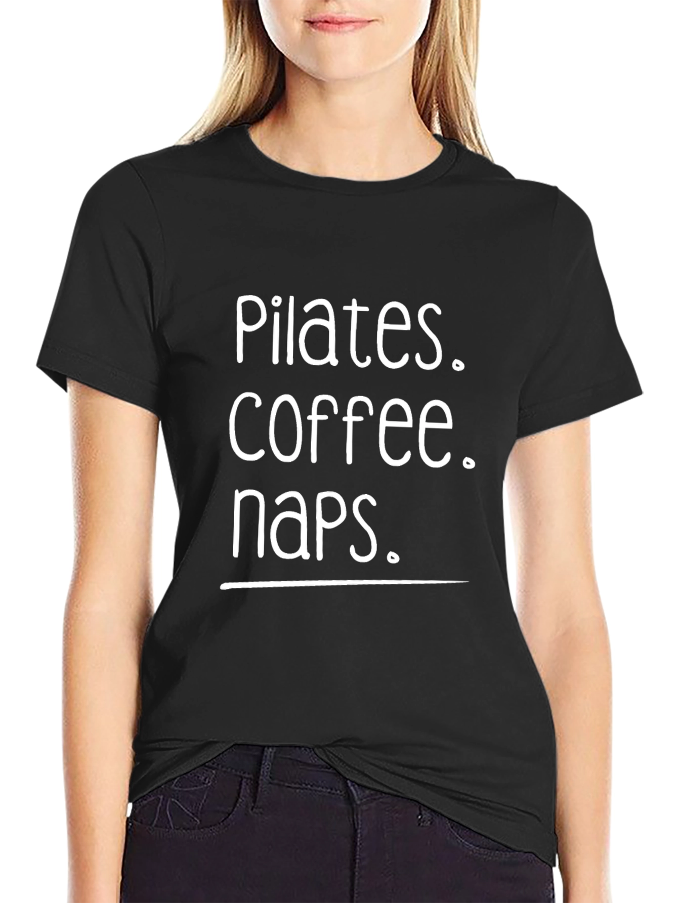 Pilates Coffee Naps T-Shirt - Comfortable Cotton Tee