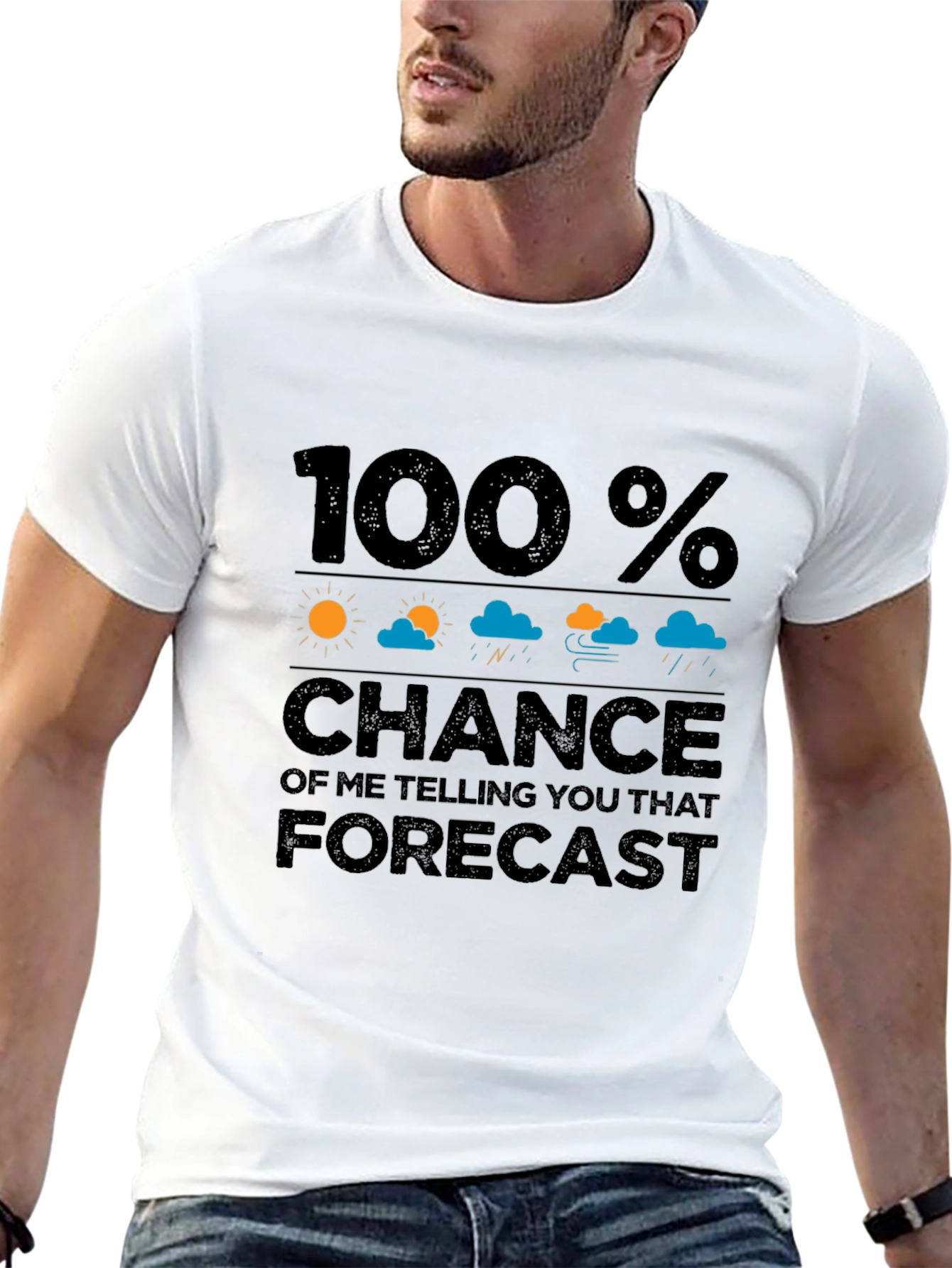 Funny Weather Forecast Graphic T-Shirt