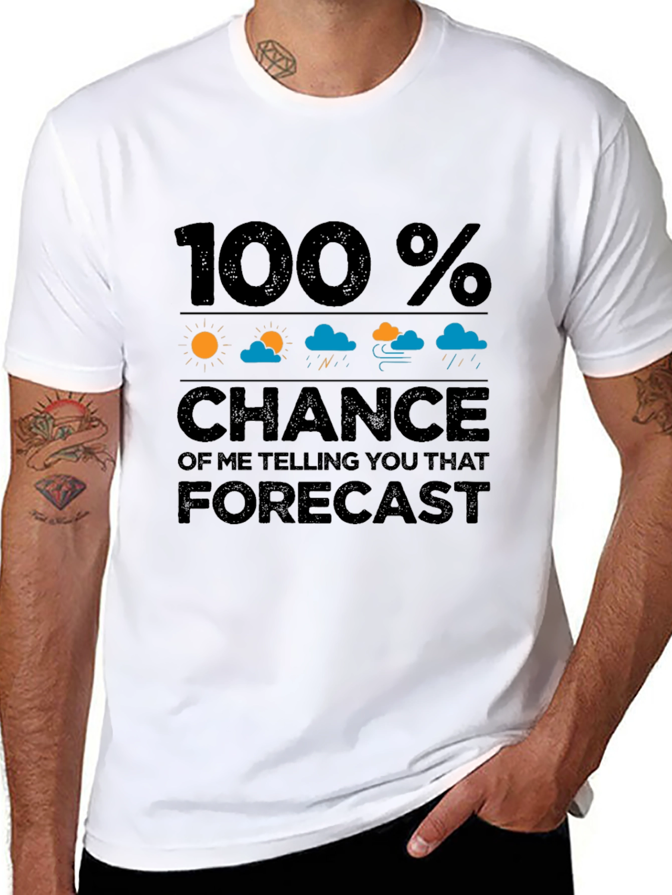 Funny Weather Forecast Graphic T-Shirt