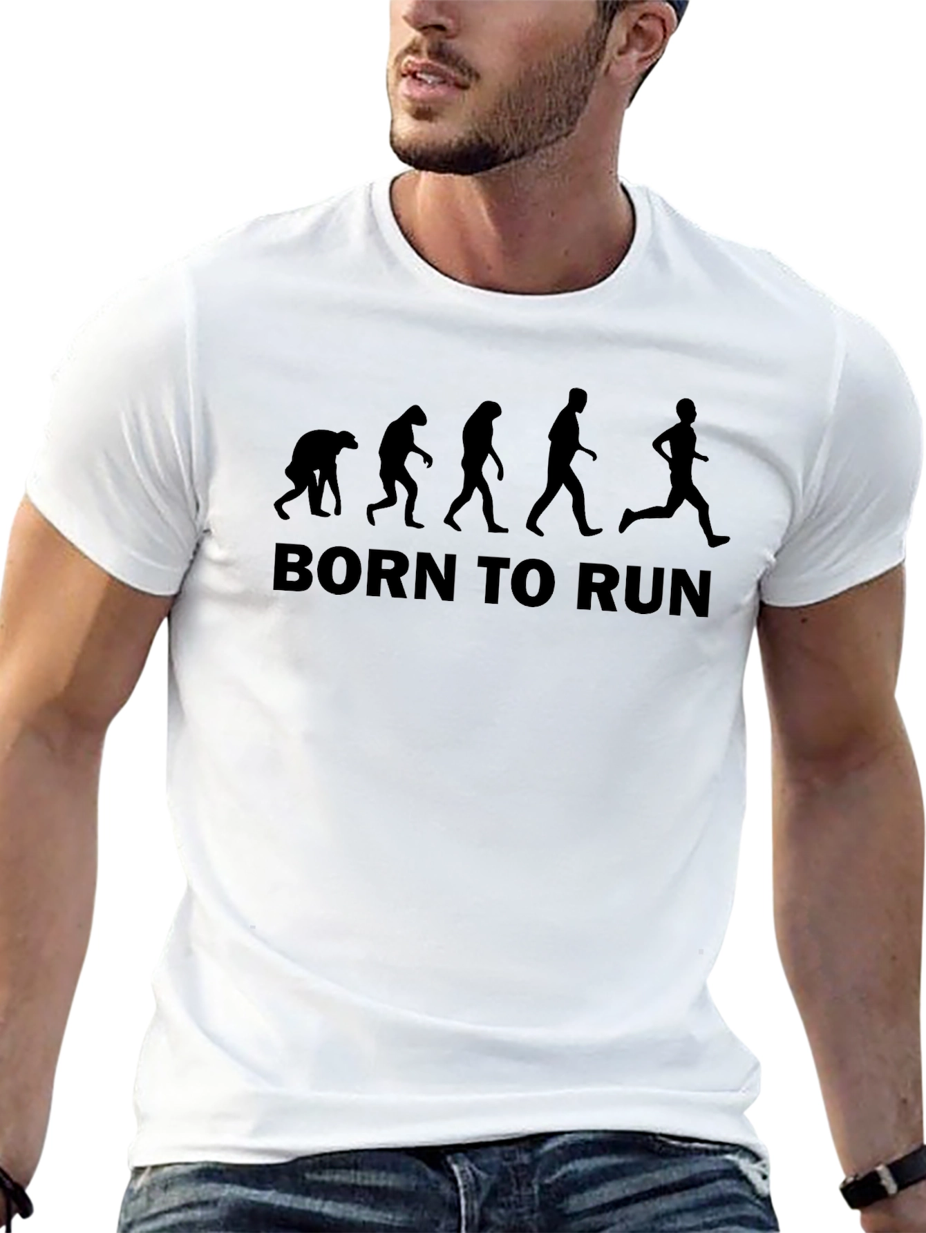 Born to Run Evolution Graphic Tee - Black