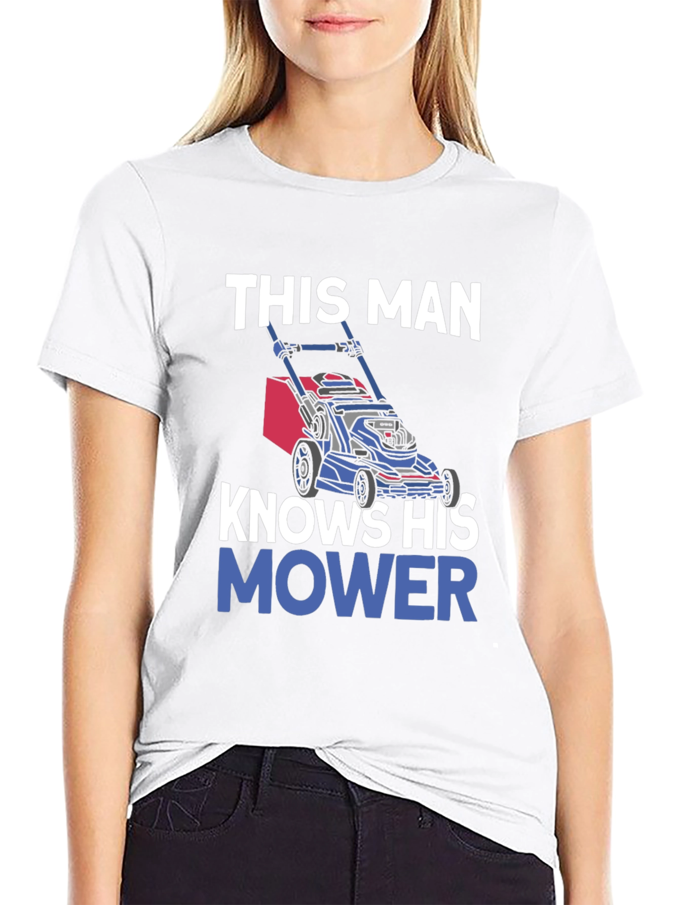 Knows His Mower Mens T-Shirt