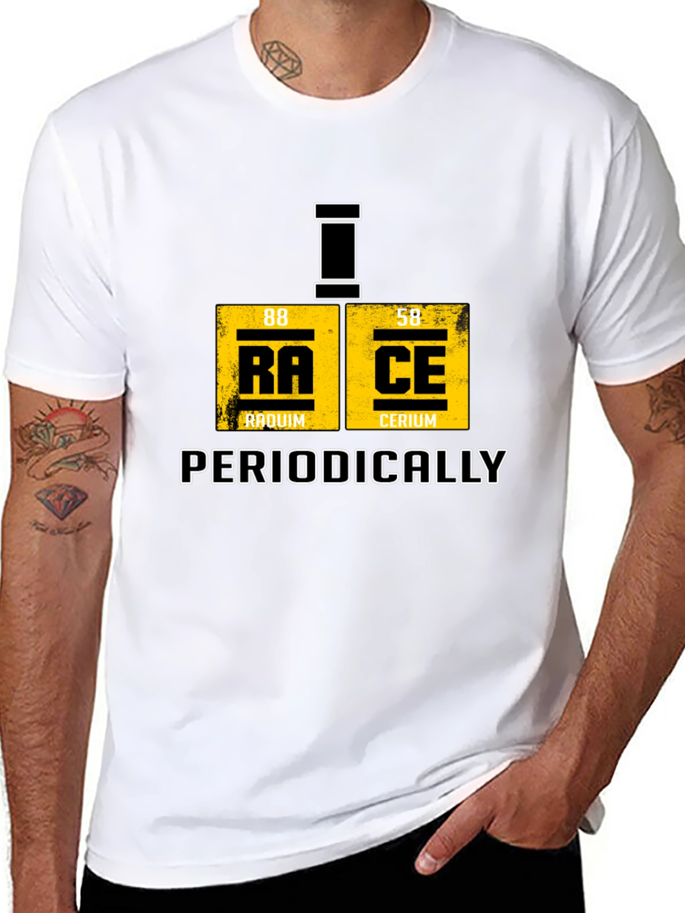 Periodic Table Race T-Shirt - Chemistry Humor