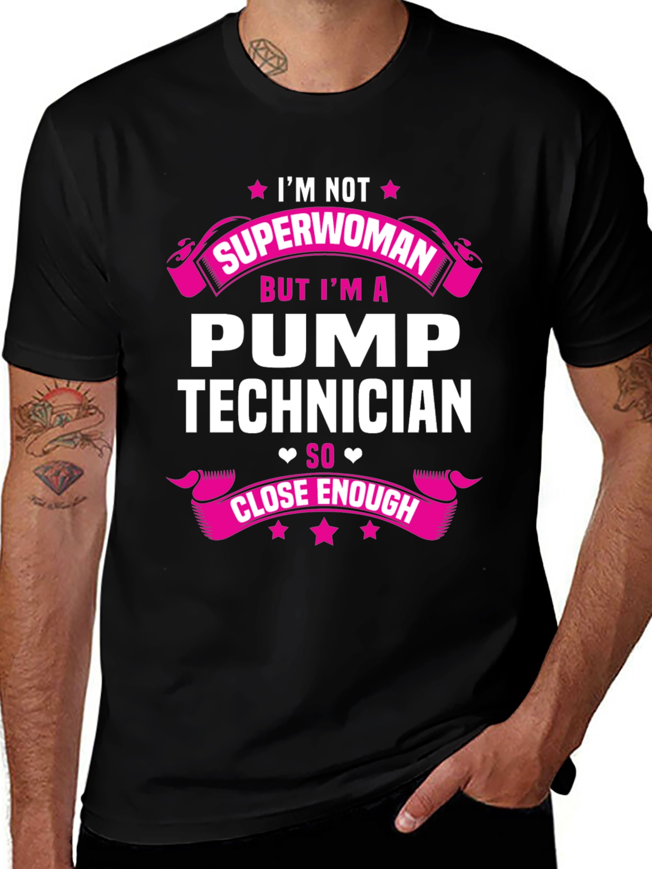 Pump Technician Superwoman Funny T-Shirt
