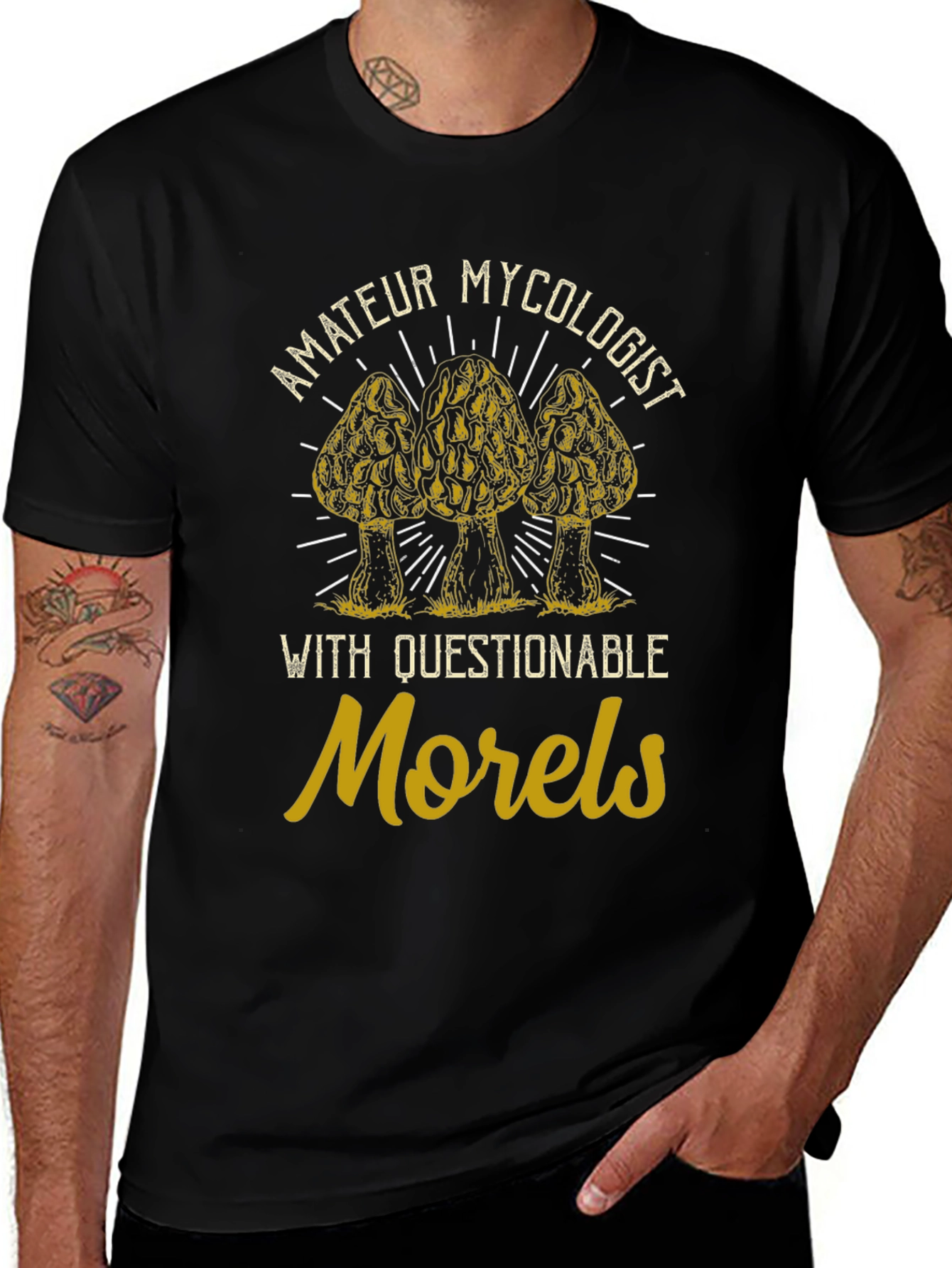 Amateur Mycologist Morel Mushroom Graphic Tee