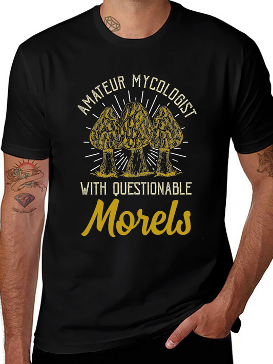 Amateur Mycologist Morel Mushroom Graphic Tee