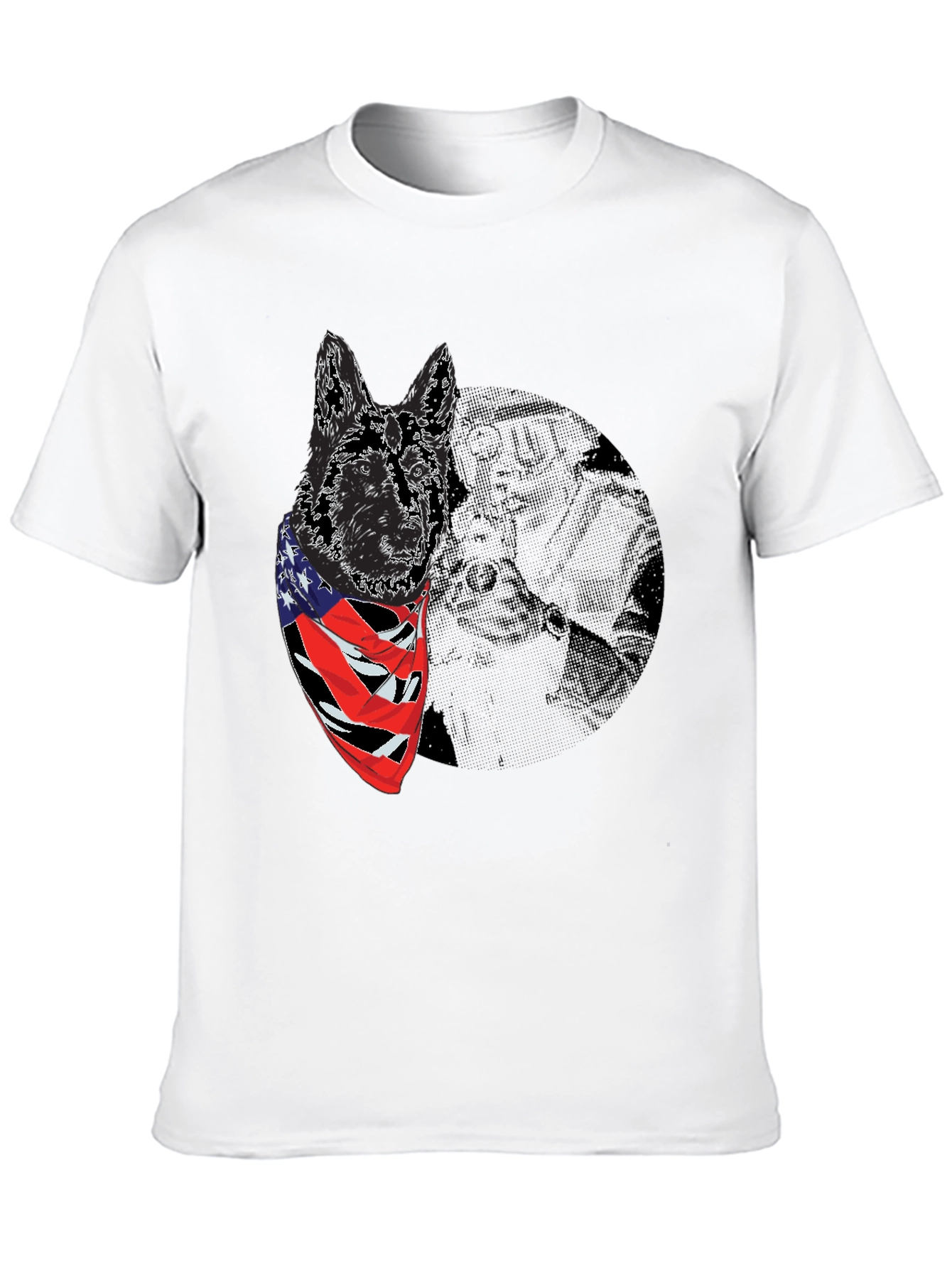 American Dog T-Shirt: Patriotic German Shepherd