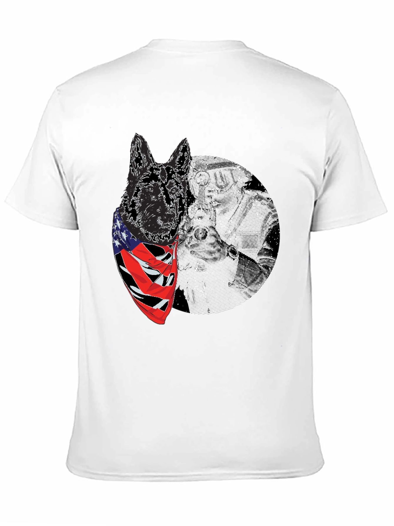 American Dog T-Shirt: Patriotic German Shepherd