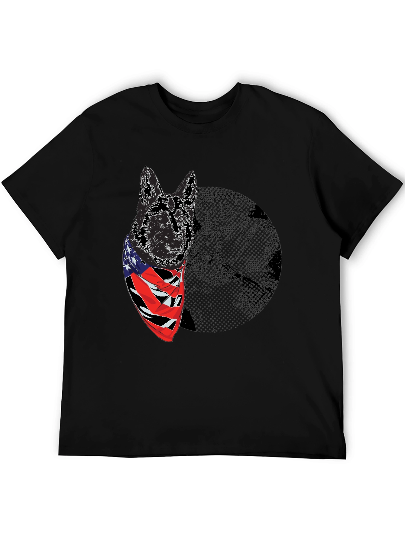 American Dog T-Shirt: Patriotic German Shepherd