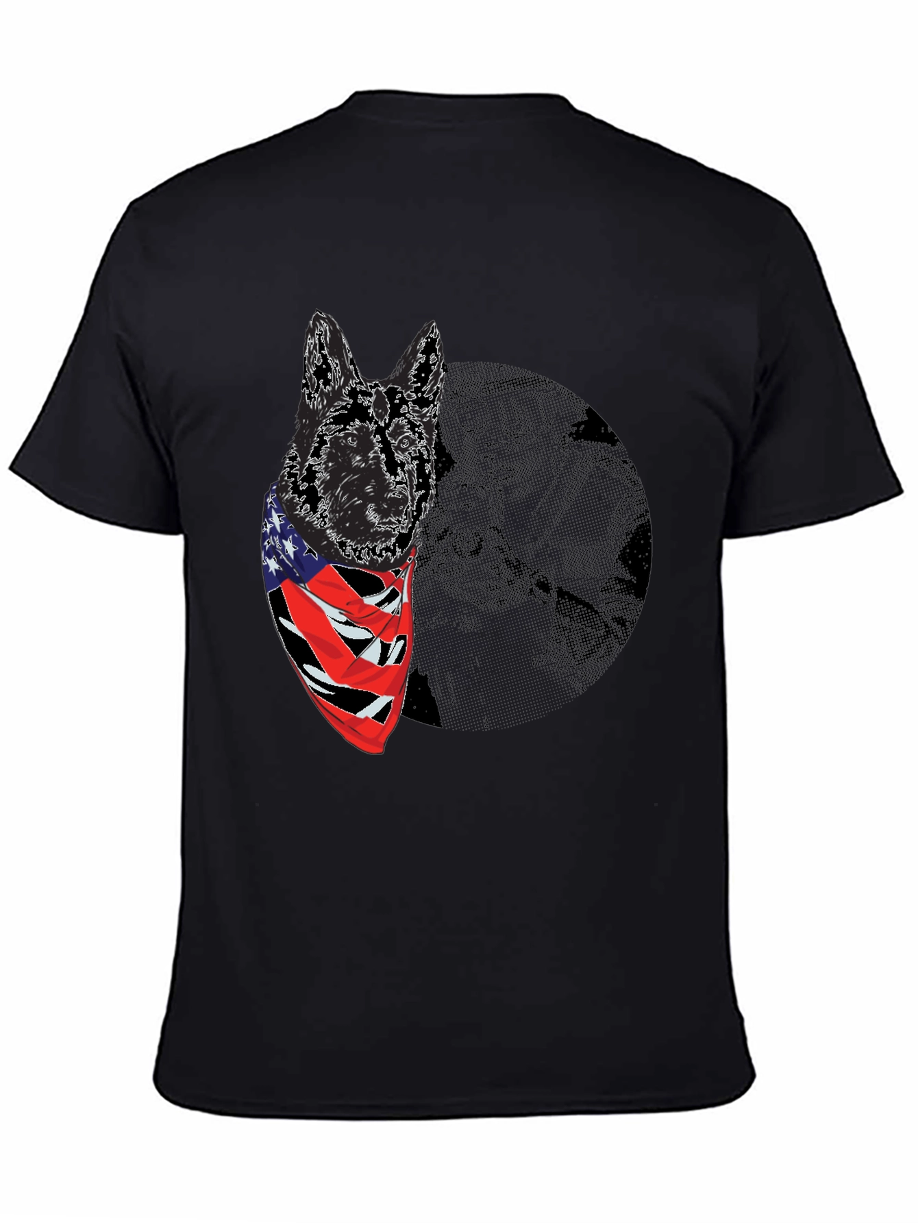 American Dog T-Shirt: Patriotic German Shepherd