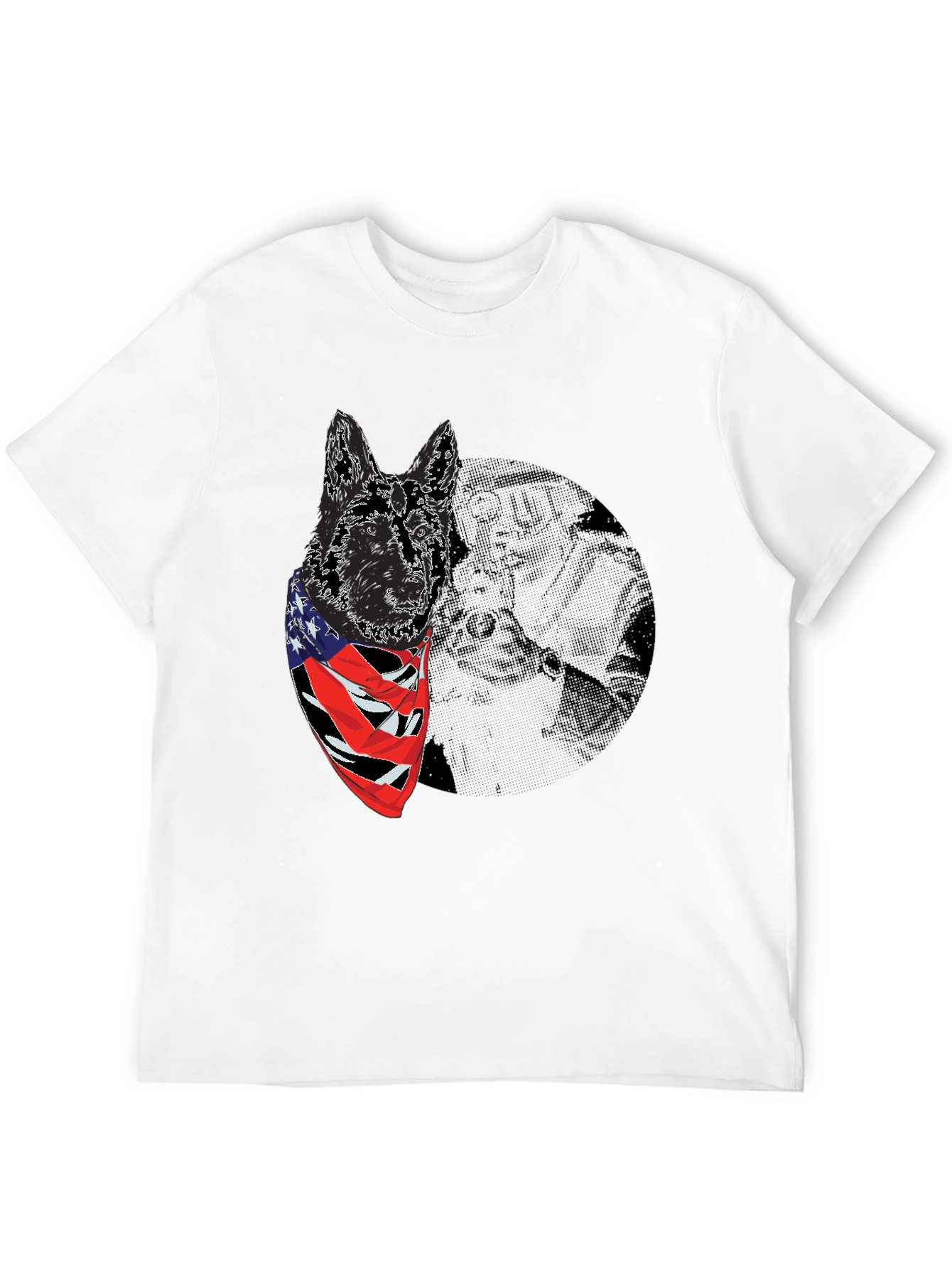 American Dog T-Shirt: Patriotic German Shepherd