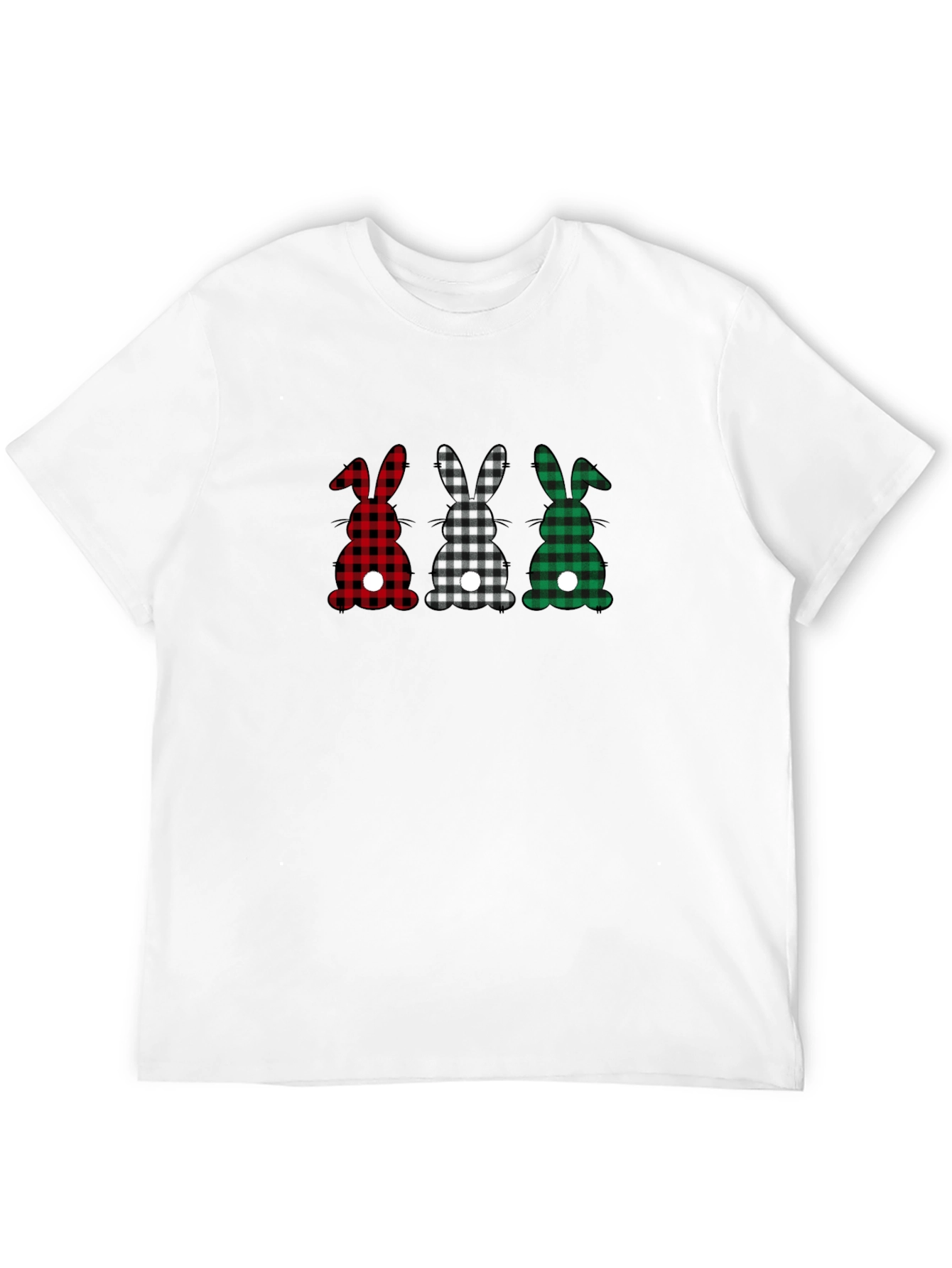 Buffalo Plaid Easter Bunny T-Shirt