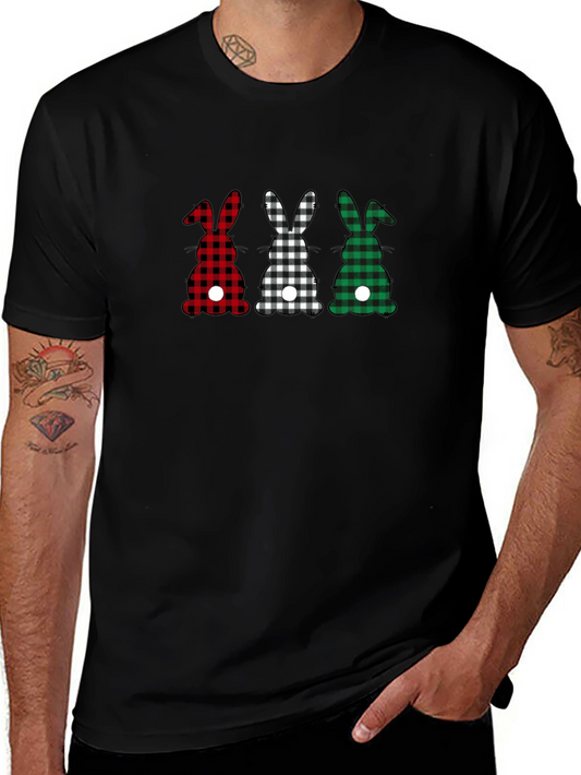 Buffalo Plaid Easter Bunny T-Shirt