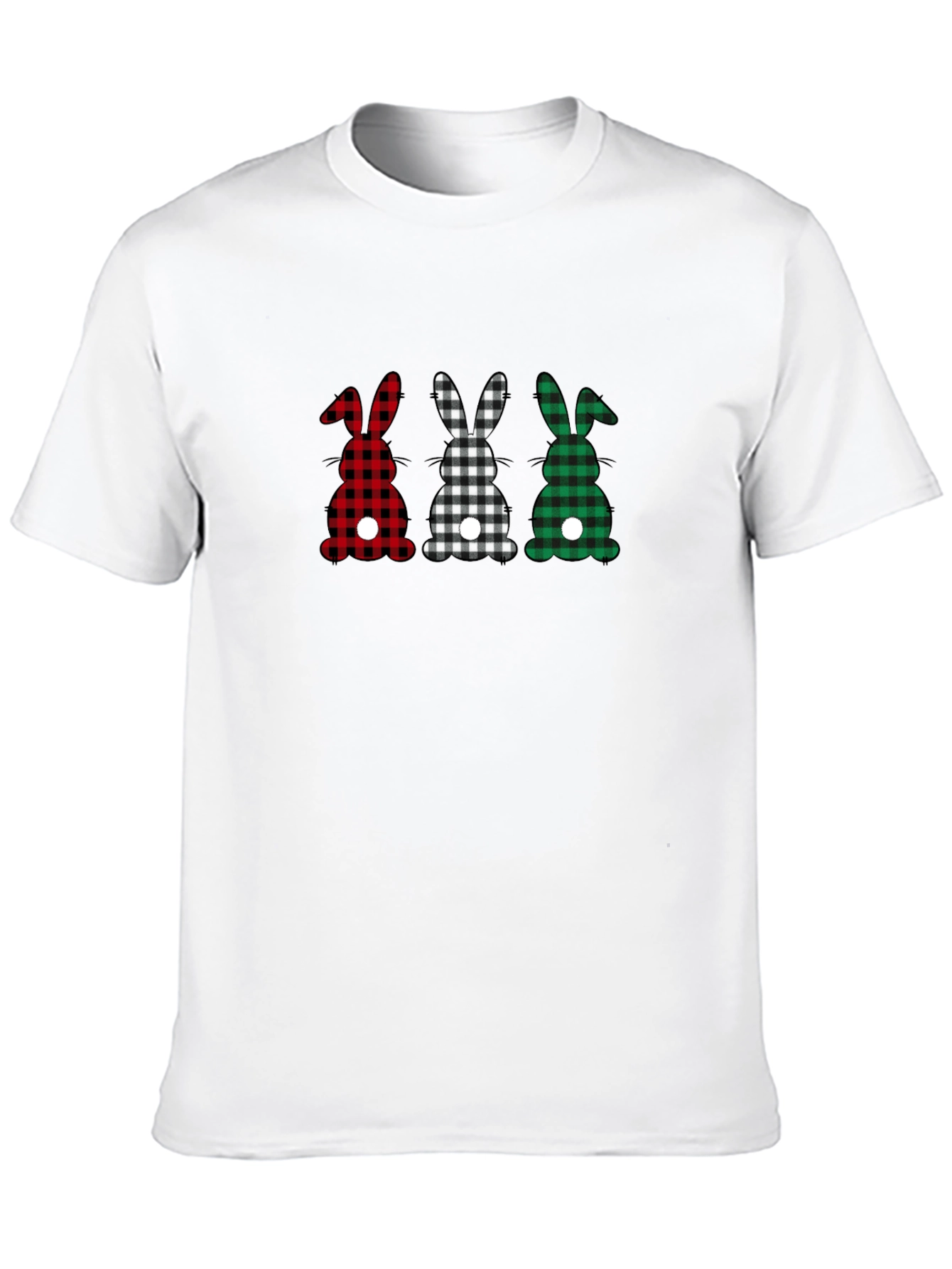 Buffalo Plaid Easter Bunny T-Shirt
